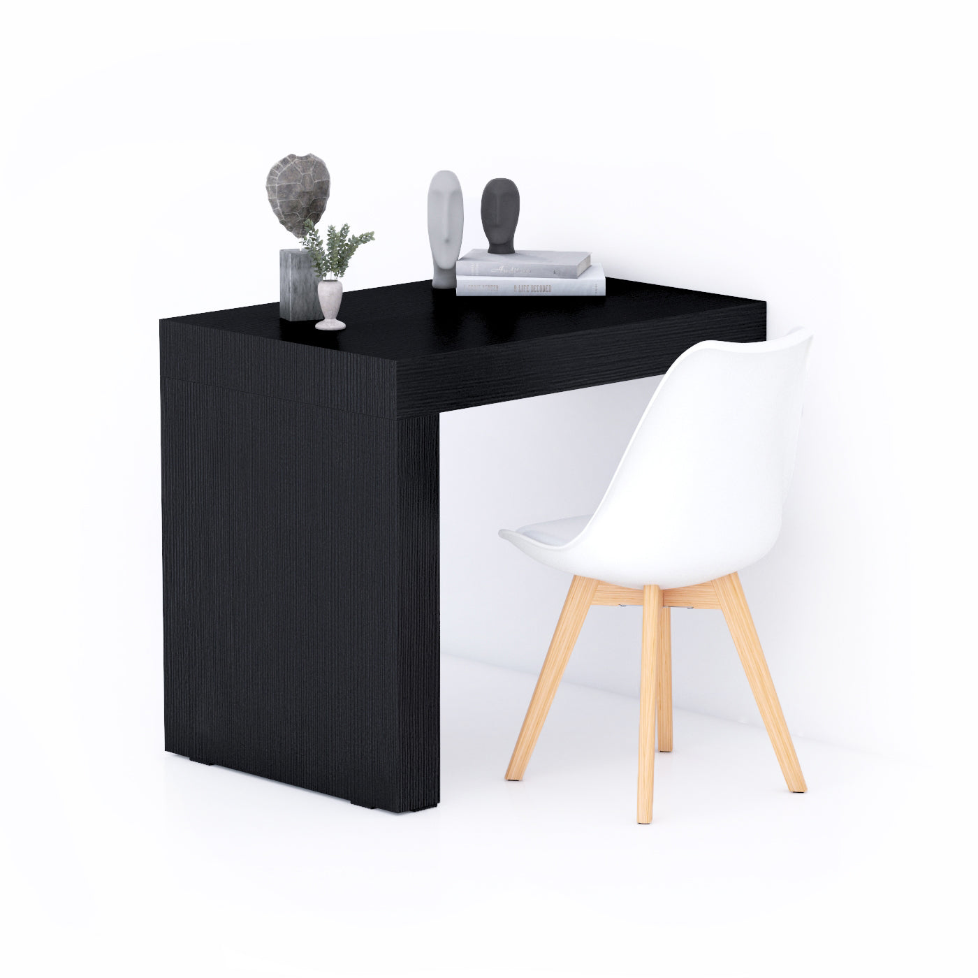 Evolution Desk 35.4 x 23.6 in, Ashwood Black with One Leg - Main image