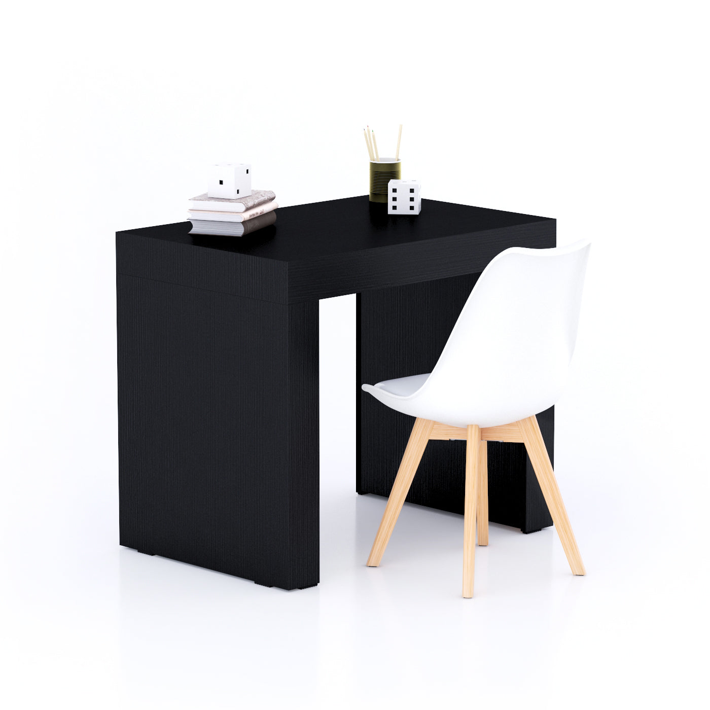 Evolution Desk 35.4 x 23.6 in, Ashwood Black with Two Legs