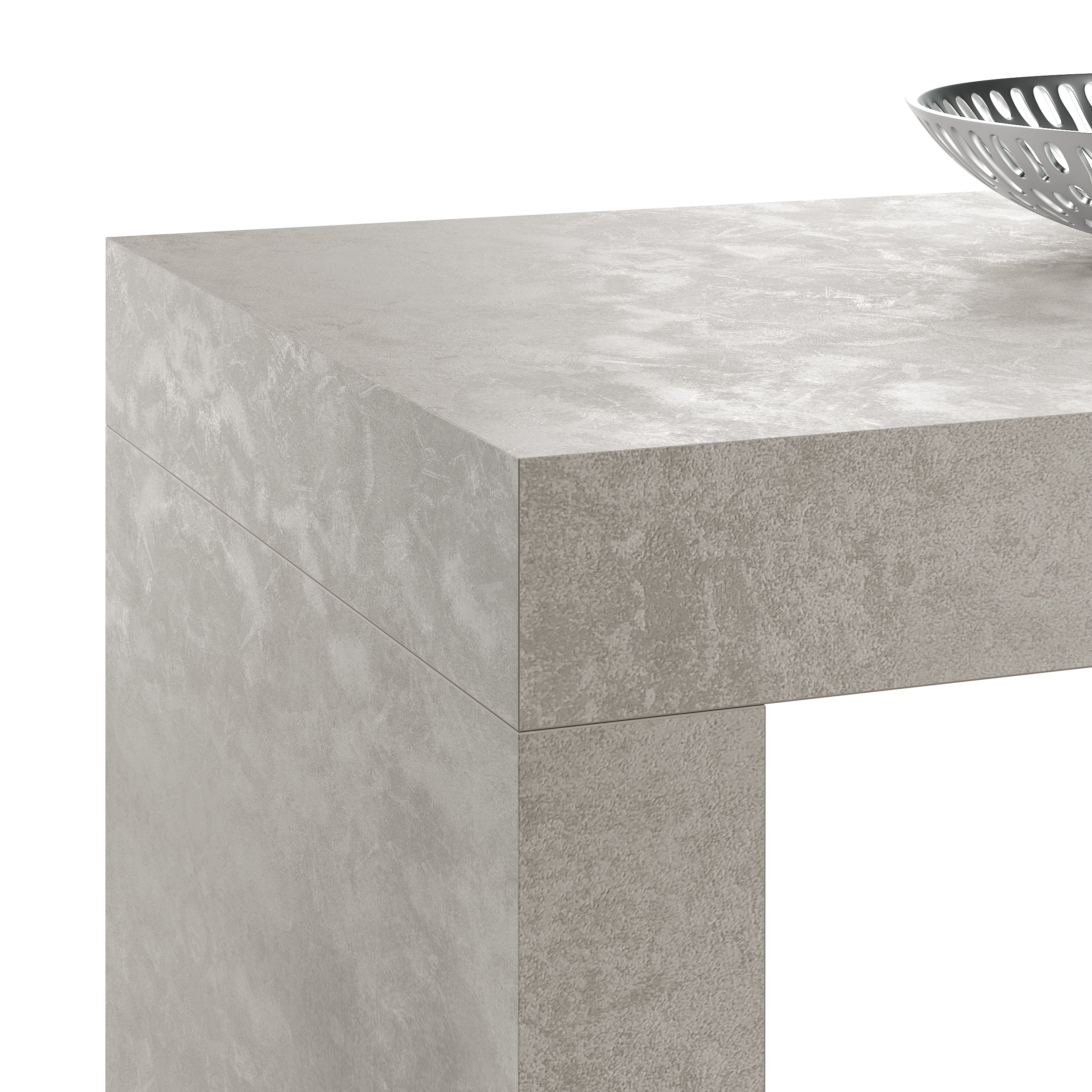 Table de bureau Evolution 180x60, Gris Béton avec Un Pied - Detail image 1