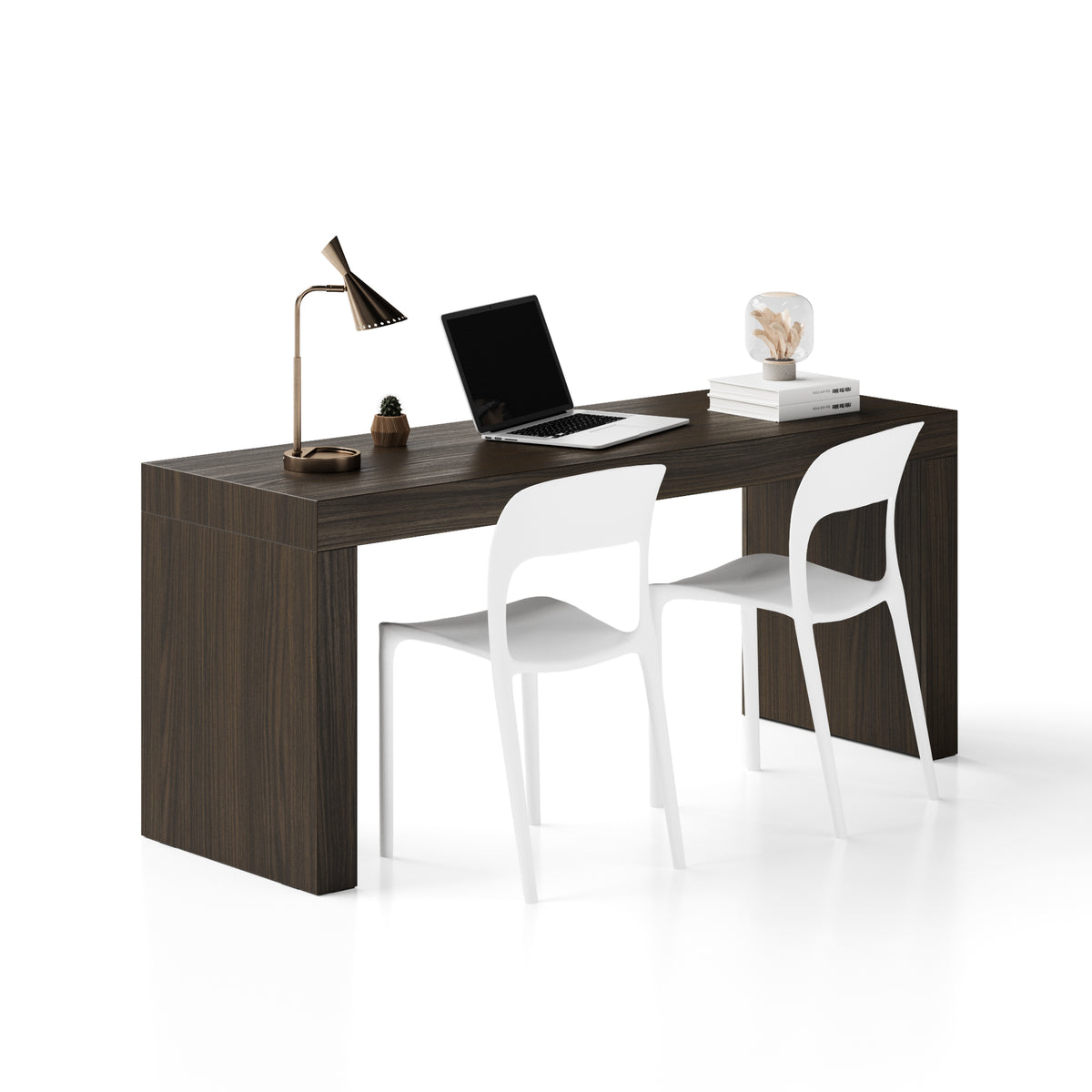 Escritorio Evolution 70.9 x 23.6, Nogal Americano con dos patas