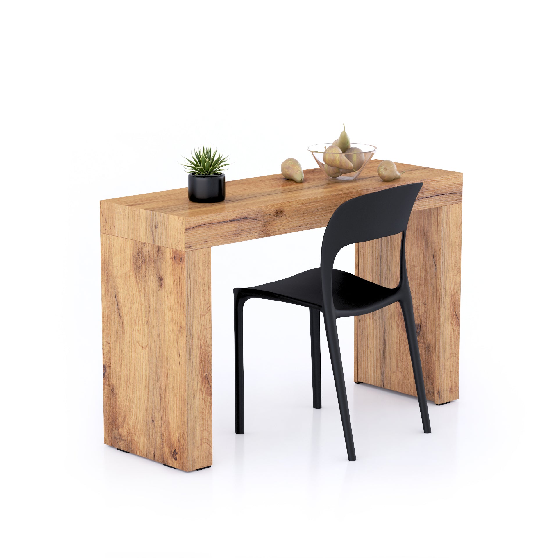 Tavolo da pranzo Evolution 120x40, Rovere Rustico con Due Gambe
