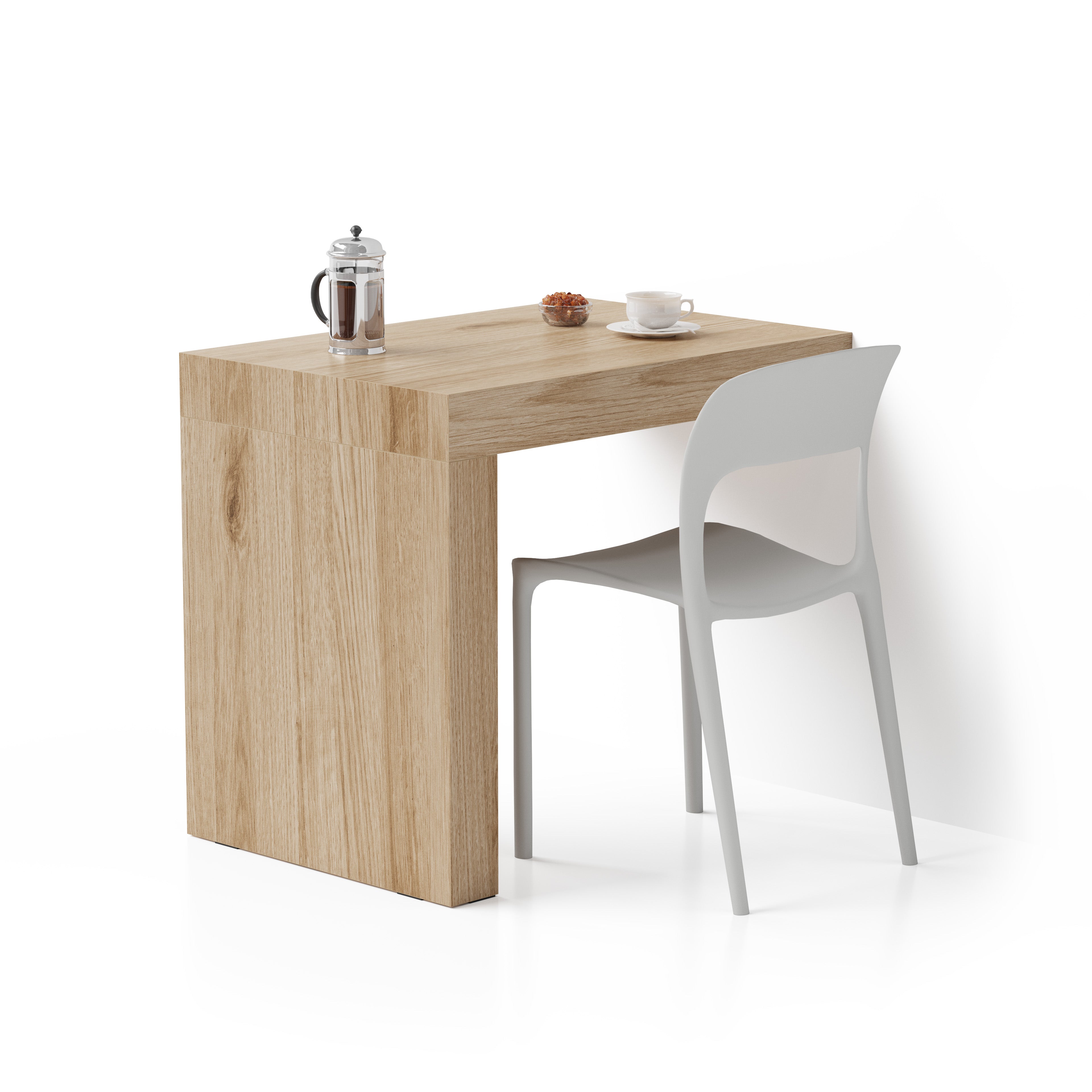 Mesa de jantar Evolution 90x60, Carvalho Rustico com Uma Perna - Main image