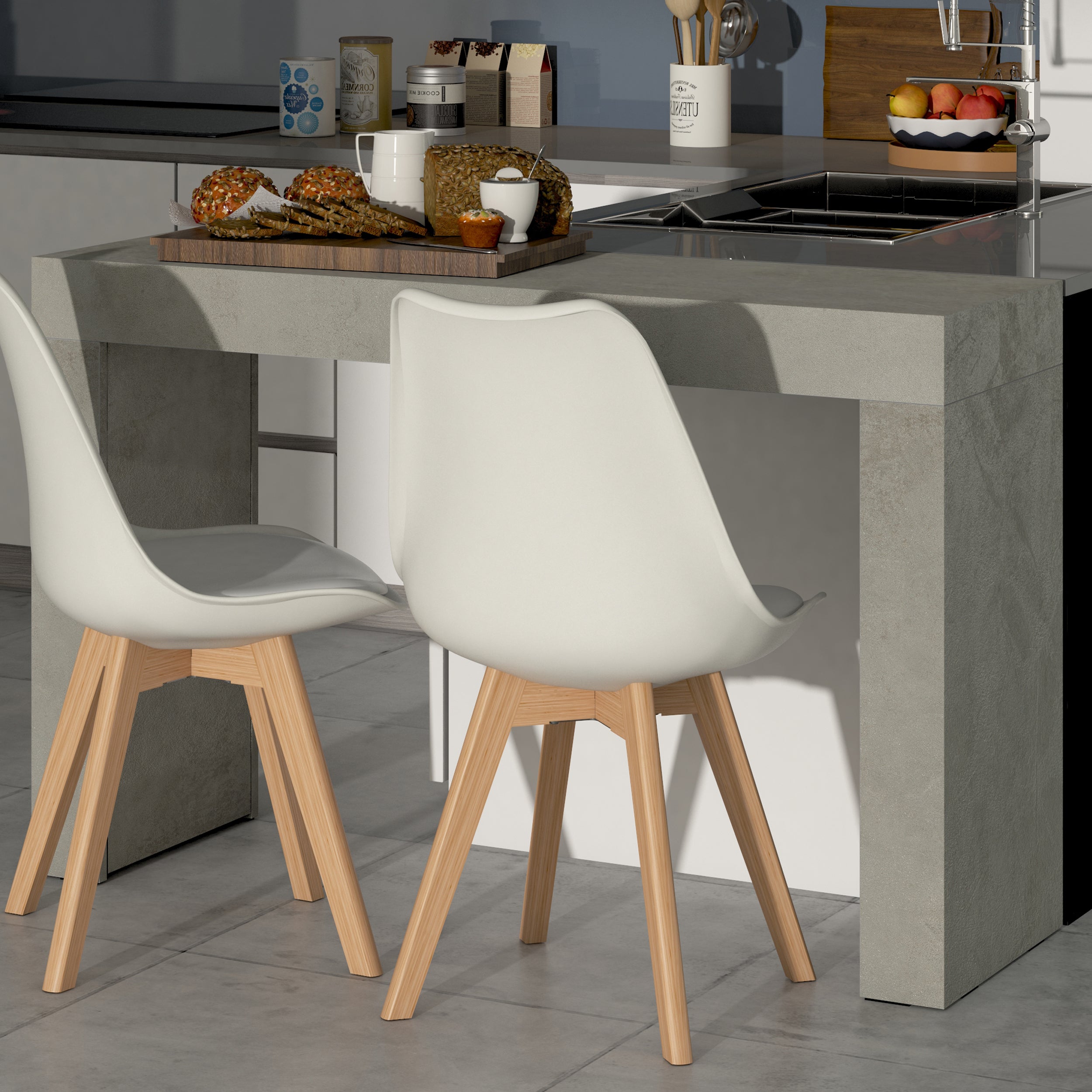 Tavolo da pranzo Evolution 120x40, Rovere Rustico con Due Gambe - Immagine ambientata 1