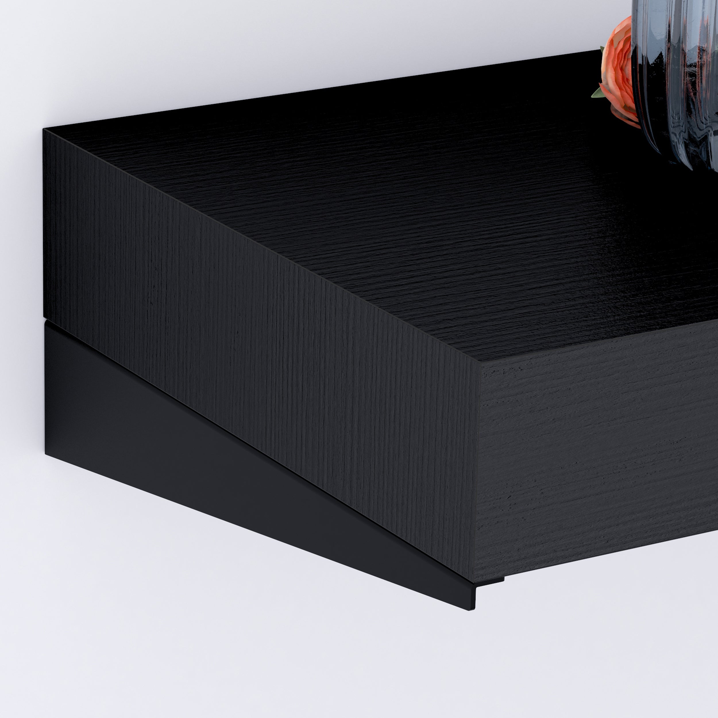 Tv Wandregal Evolution 120 x 40, Esche, Schwarz - Detail image 2