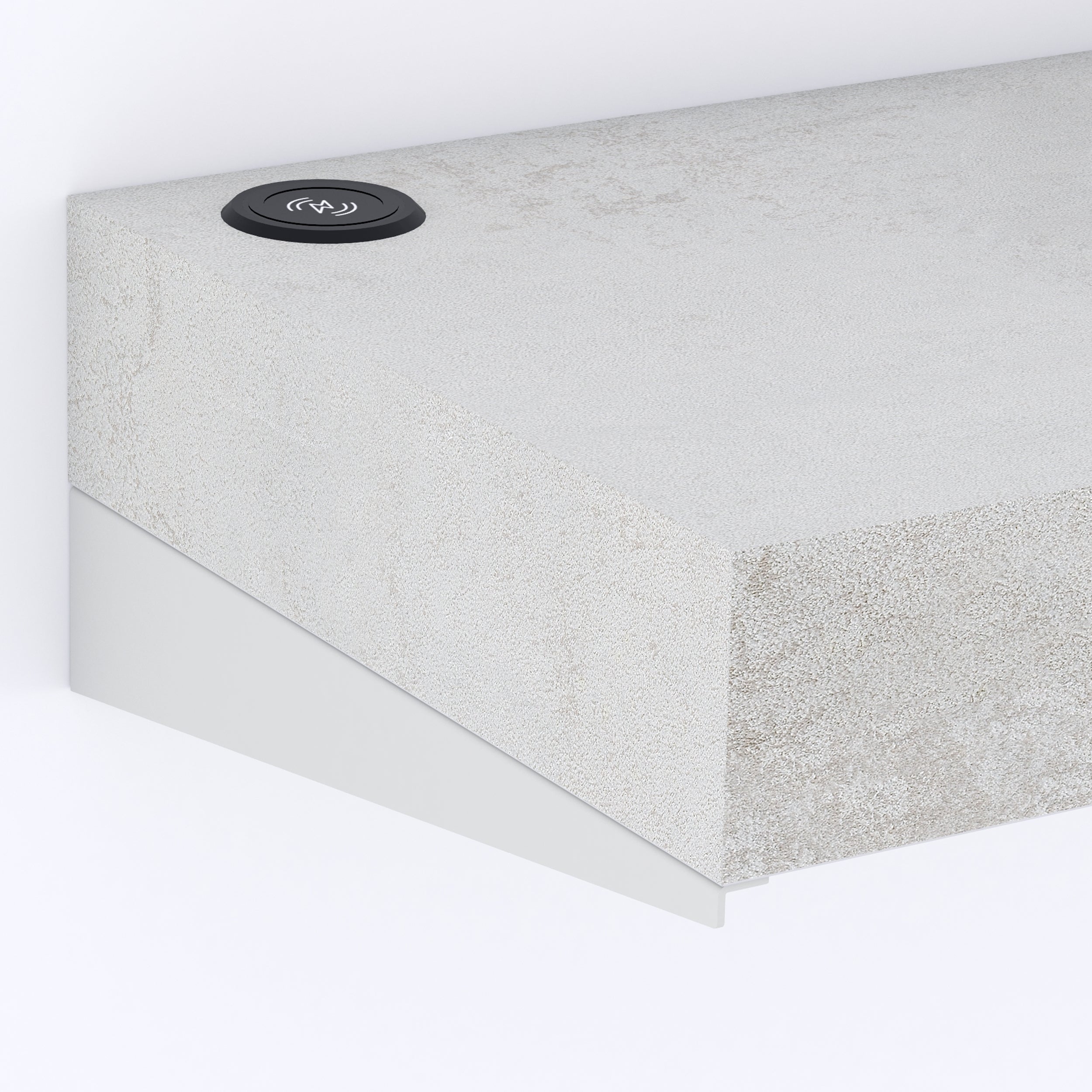 Floating tv stand Evolution 180x40 with Wireless Charger, Concrete Effect, Grey - Detail image 2