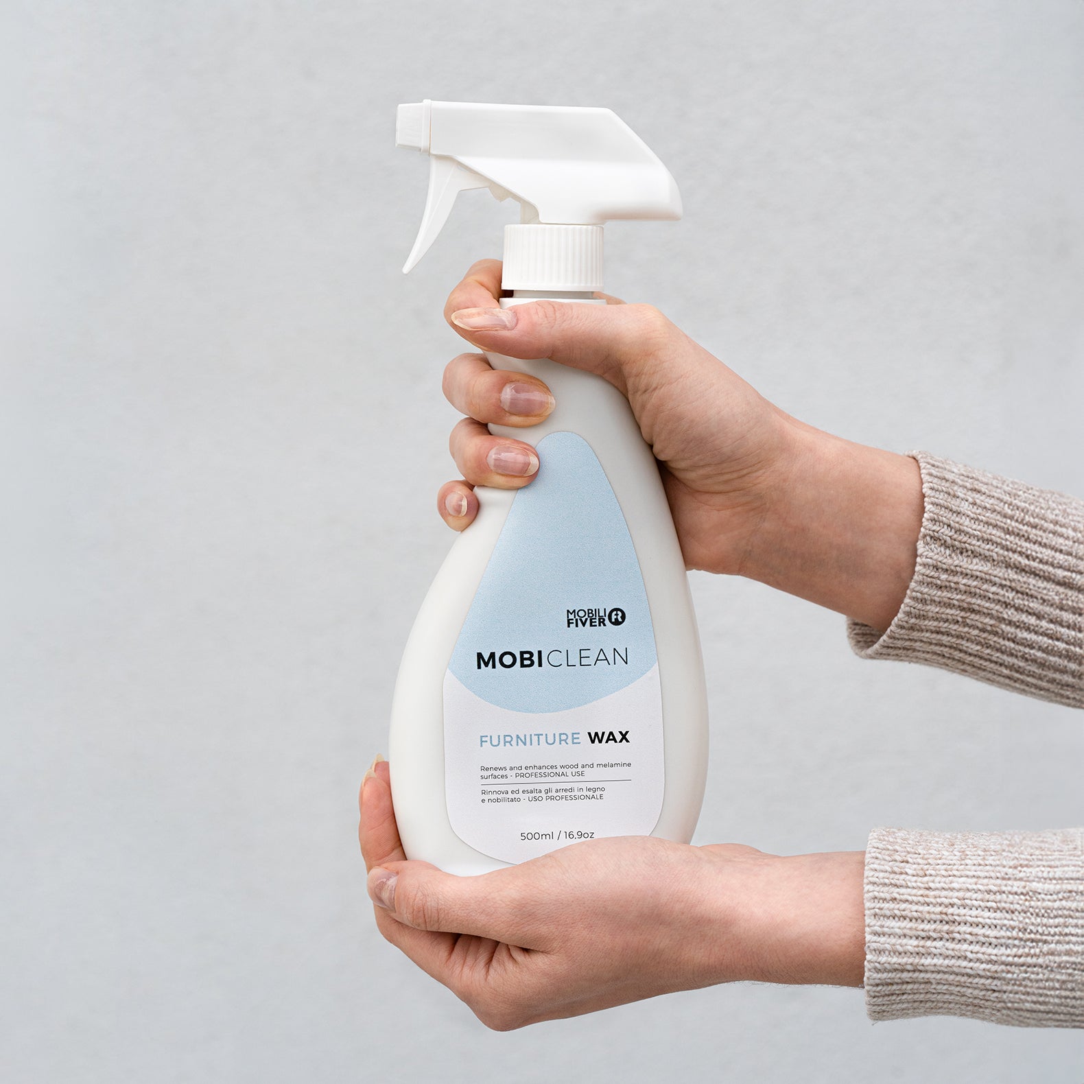 Mobiclean Cera, Formula Professionale Per Nobilitato e Legno 500 ml