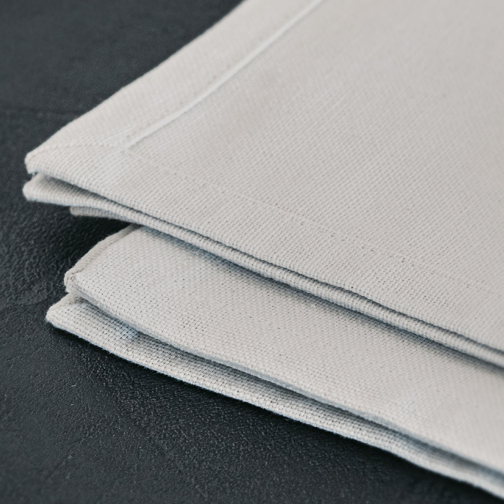 Runner da Tavola Gioele in cotone 45x260, Grigio chiaro - Immagine dettaglio 2