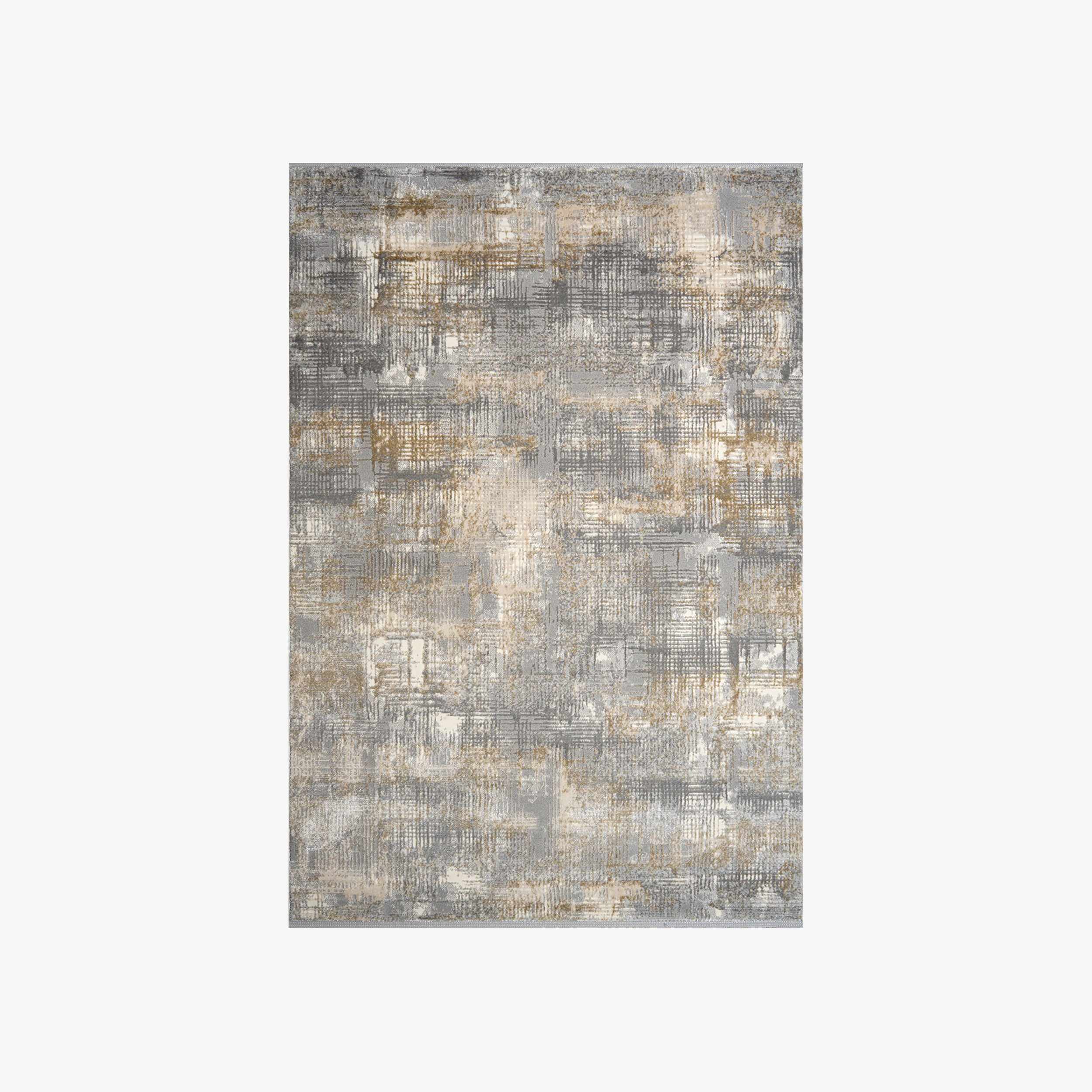Teppich rechteckig Luna 160x230 cm, Grau und Beige mit abstraktem Muster