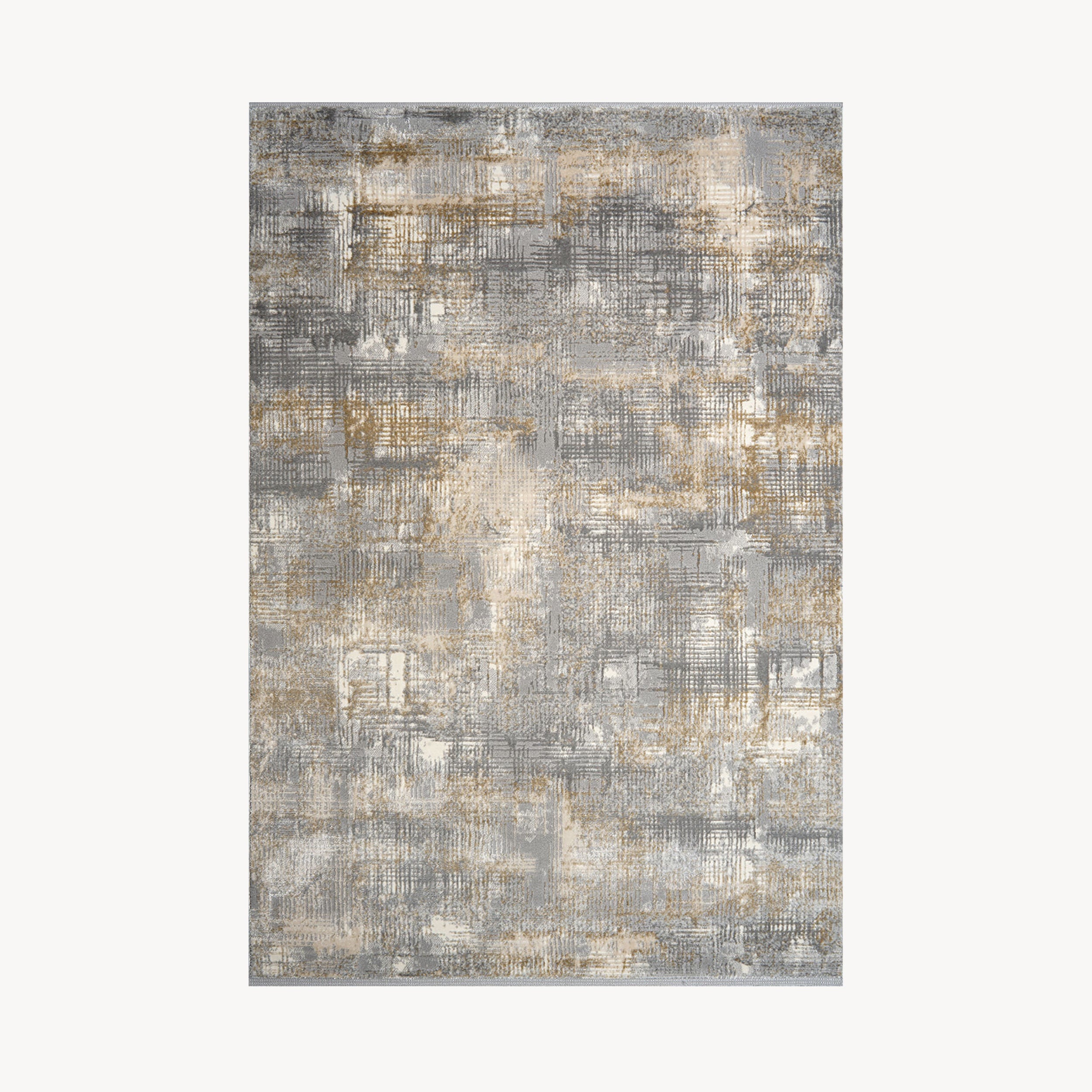 Rectangular rug Luna 200x290 cm, Grey and Beige with abstract pattern