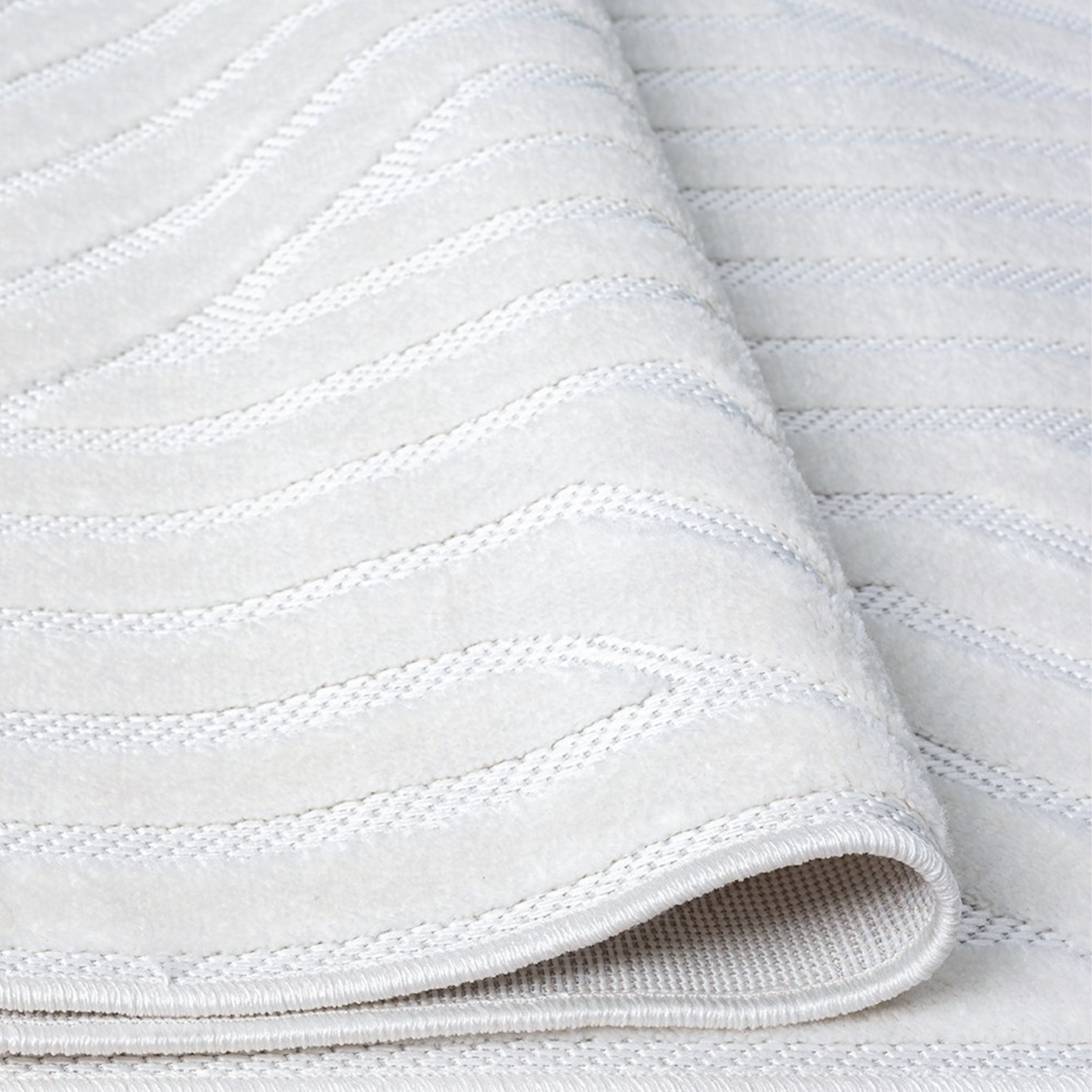 Rectangular rug Niva 200x300 cm, White with geometric pattern - Detail image 2