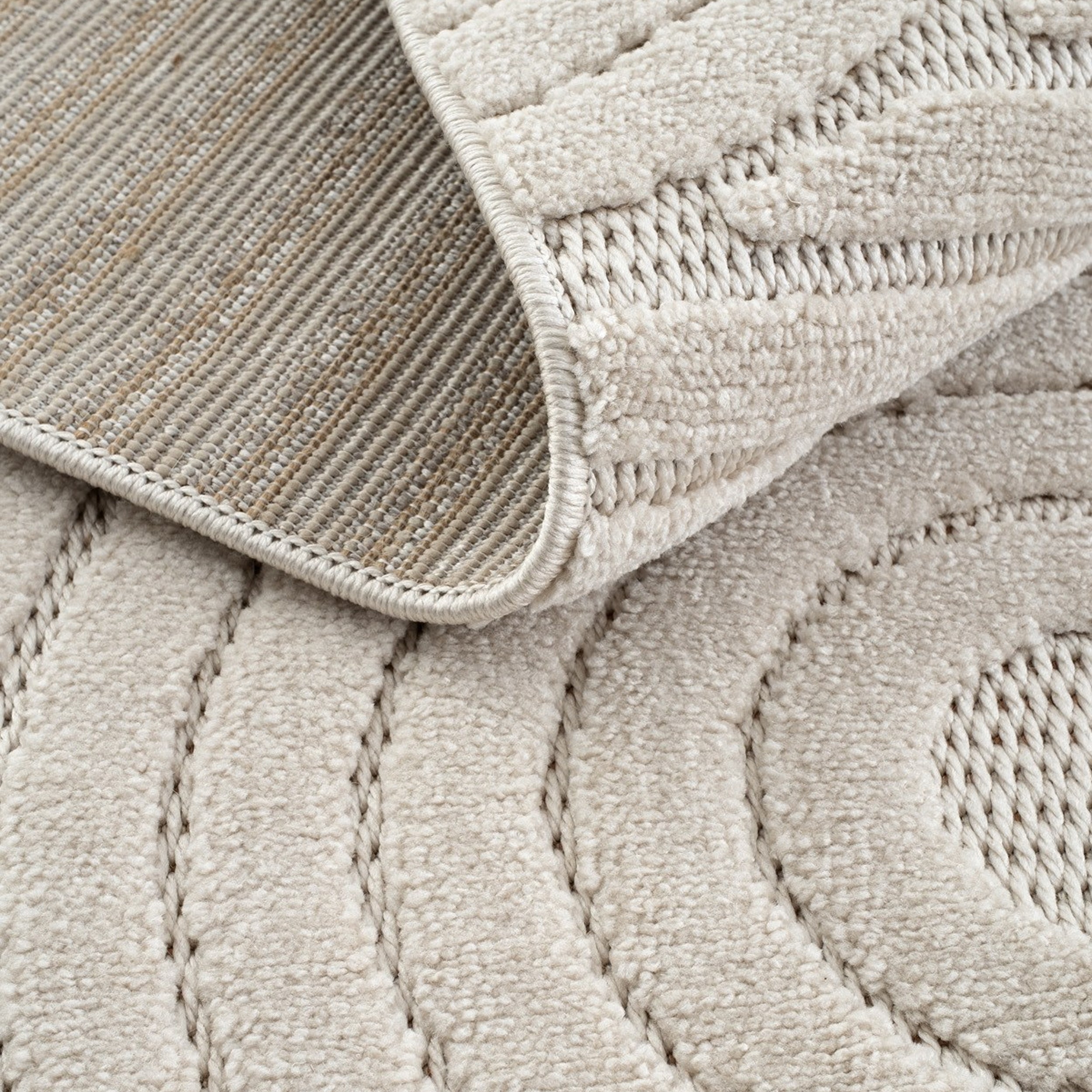 Teppich rechteckig Pietro 200x290 cm, Beige mit kreisförmigem geometrischem Muster - Detail image 3