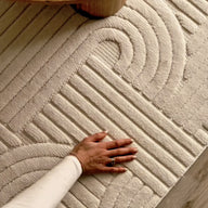 Rectangular rug Pietro 200x290 cm, Cream with circular geometric pattern