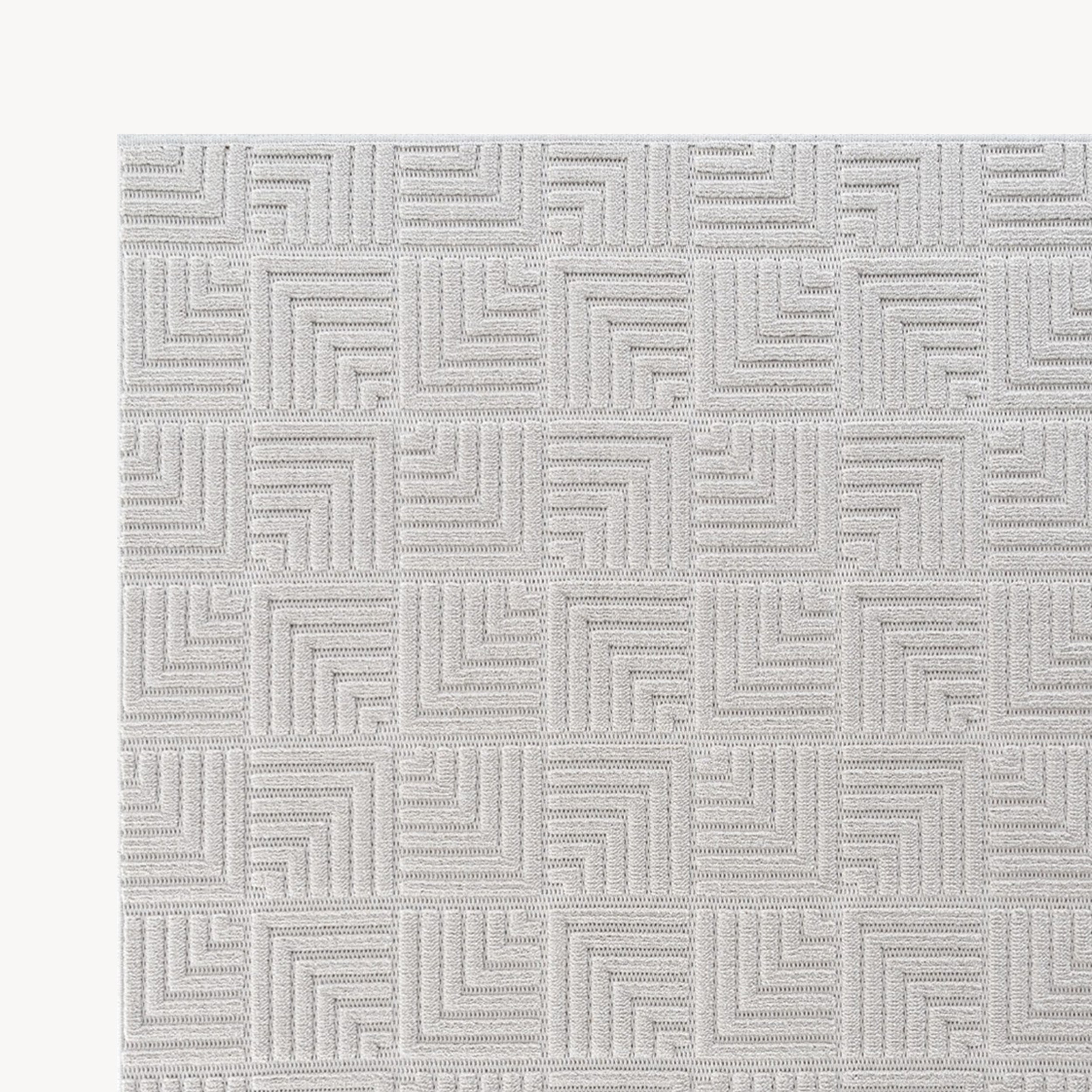 Tapis rectangulaire Pietro 200x290 cm, Gris avec motif géométrique rectangulaire