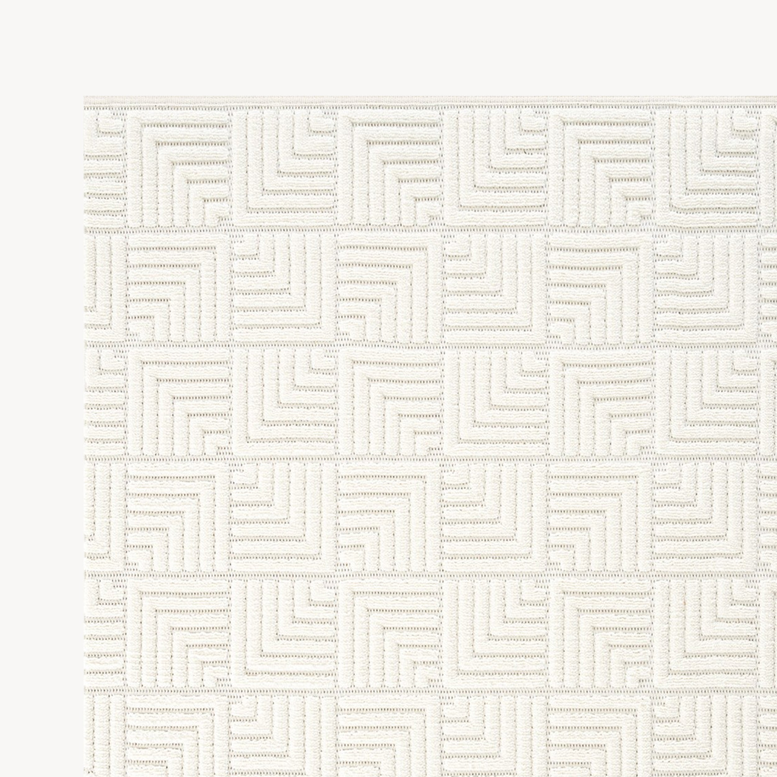 Rectangular rug Pietro 63x91 in, Cream with rectangular geometric pattern - Detail image 2