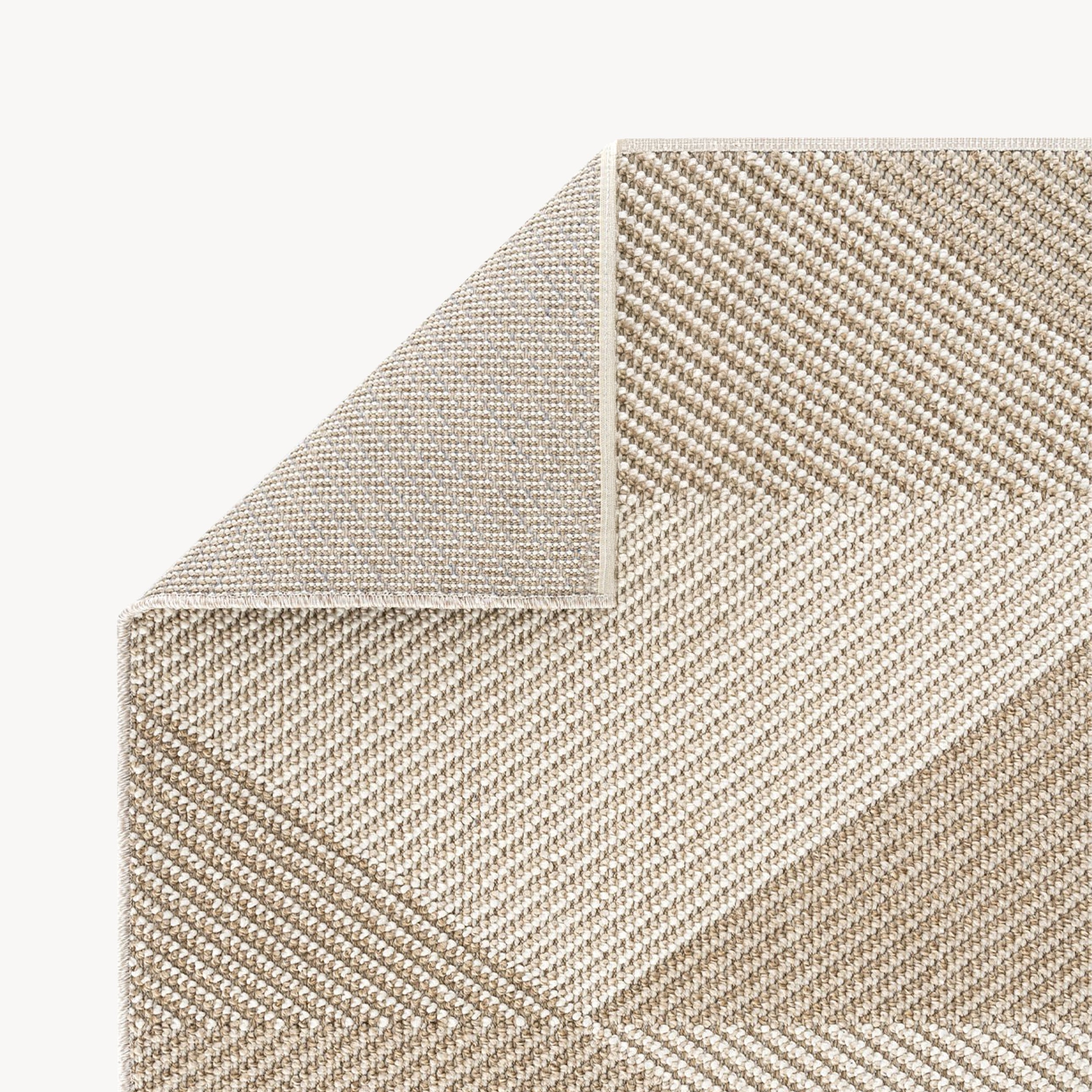 Tapis rectangulaire Vera 160x230 cm, Beige avec motif triangulaire - Detail image 2