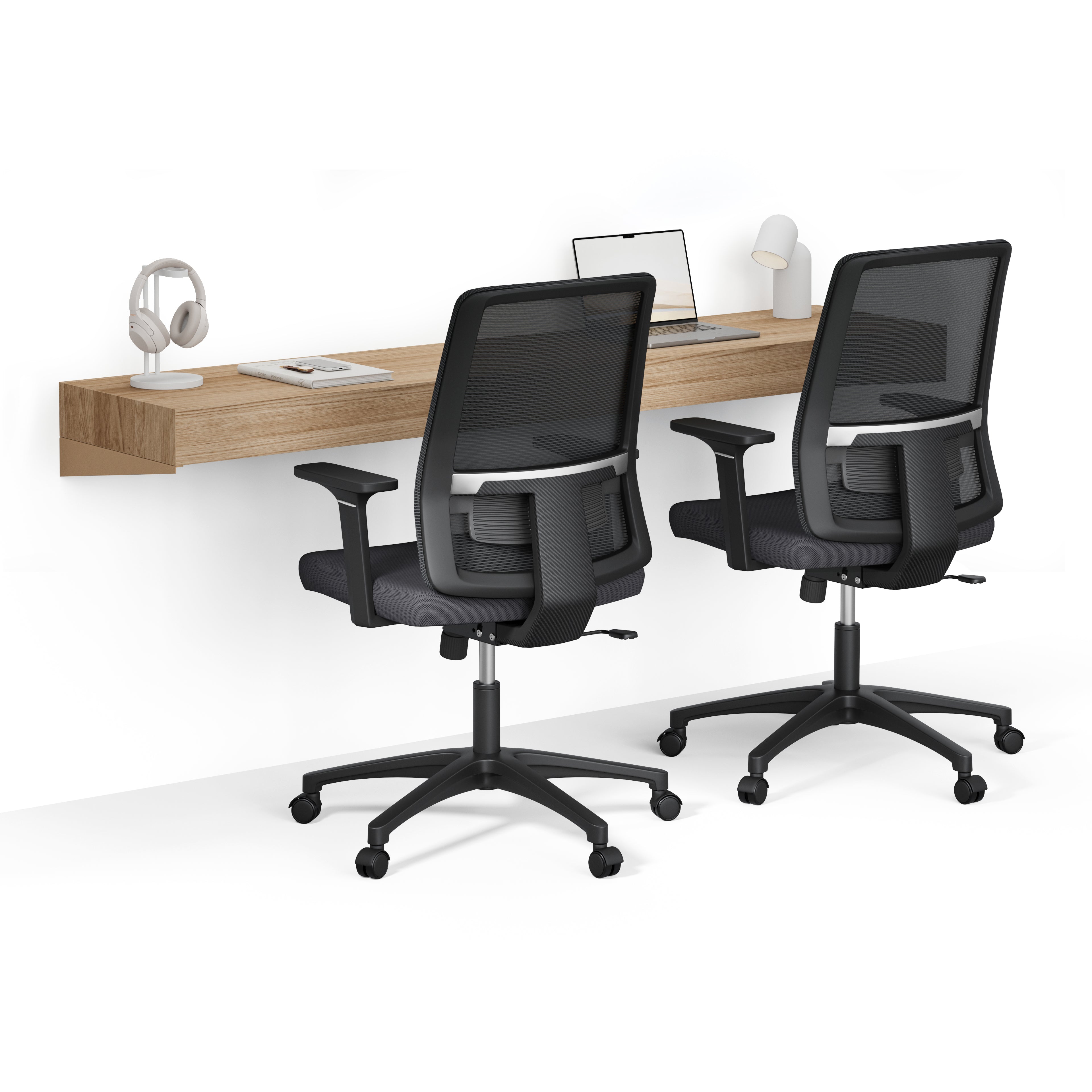 Bureau suspendu Evolution 180x40, Chêne Clair - Main image