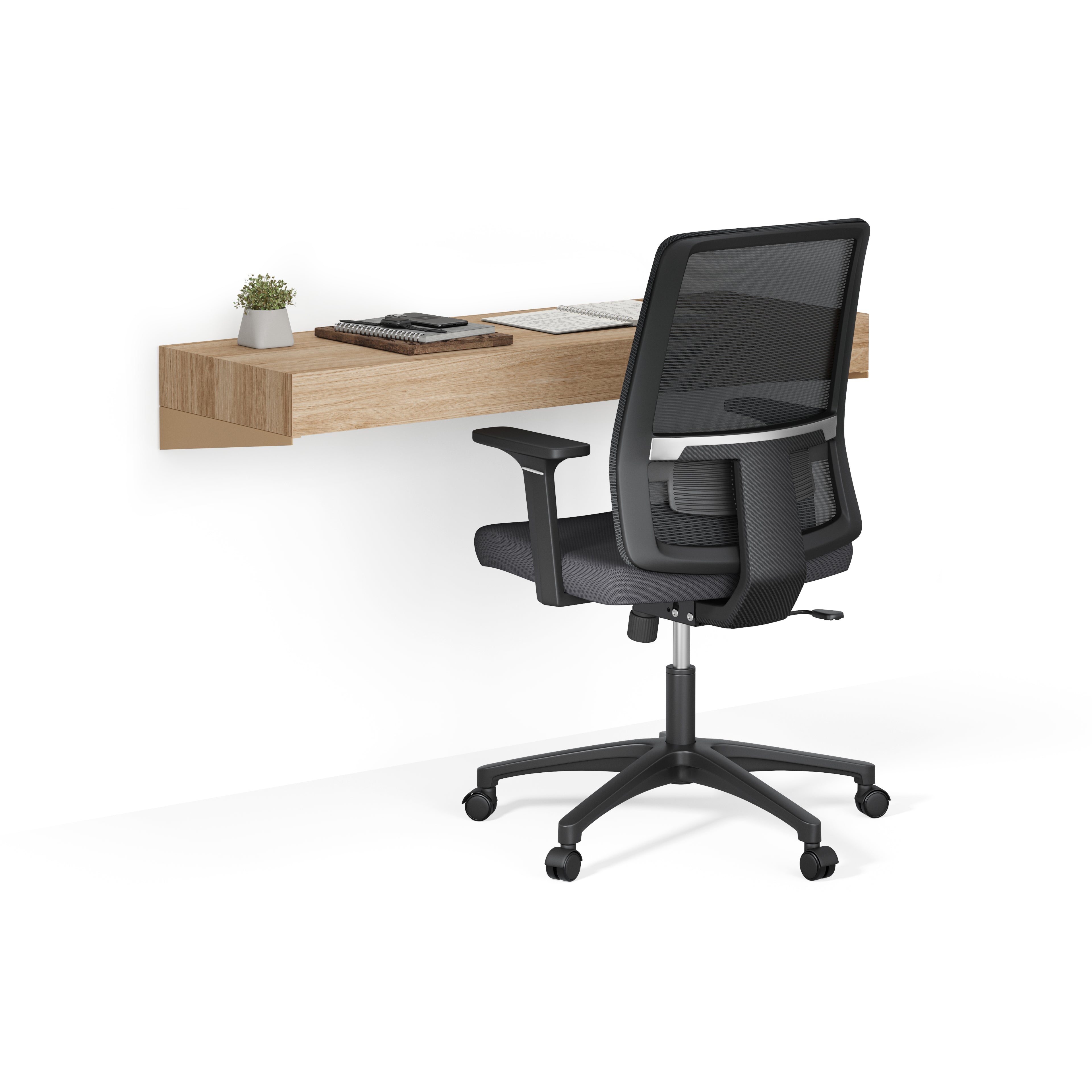 Scrivania sospesa a muro Evolution 120x40, Rovere Naturale - Immagine principale