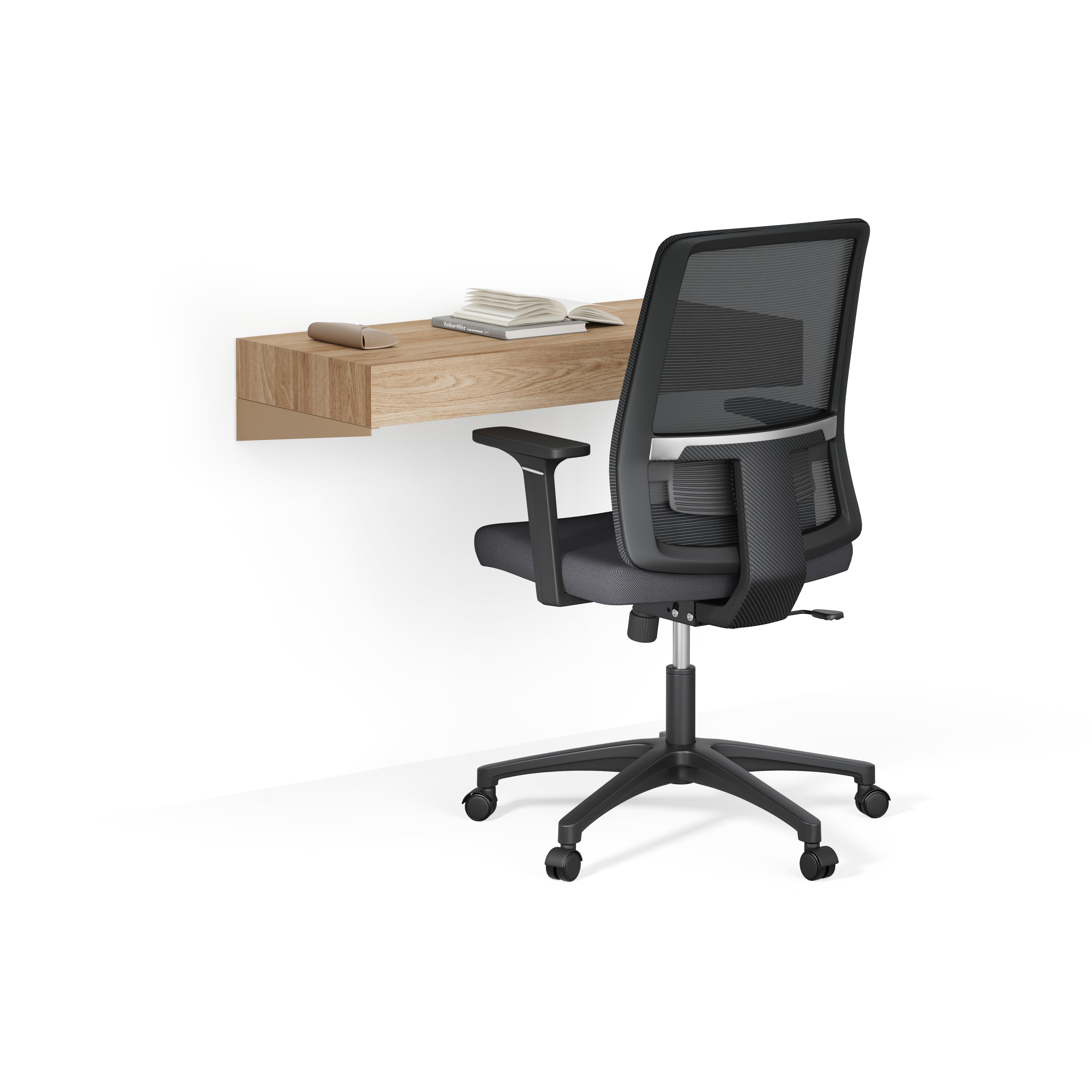 Bureau suspendu Evolution 90x40, Chêne Clair - Main image