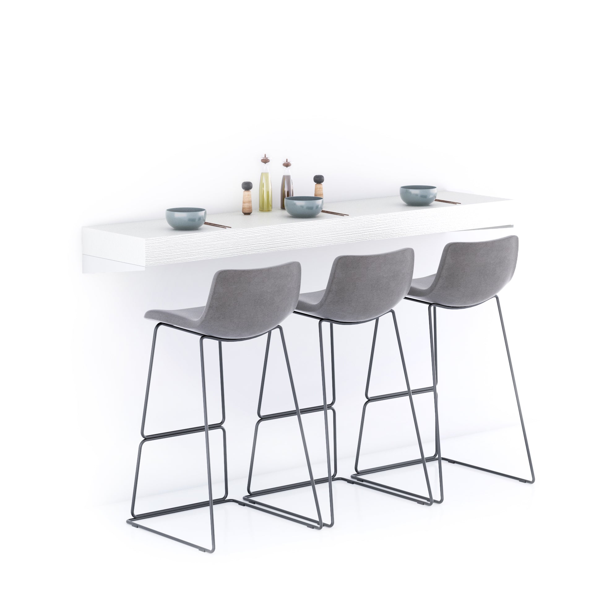 Evolution extra großes Barregal 180 x 40, Esche, Weiß