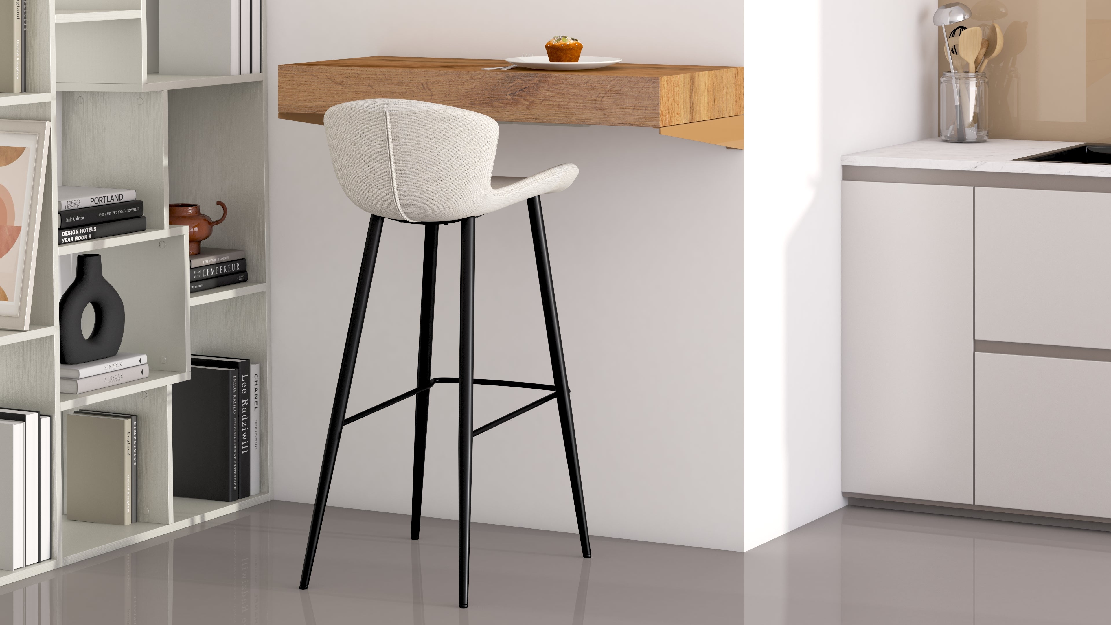 Mensolone Da Bar Evolution 90x40, Rovere Rustico - Immagine ambientata 1