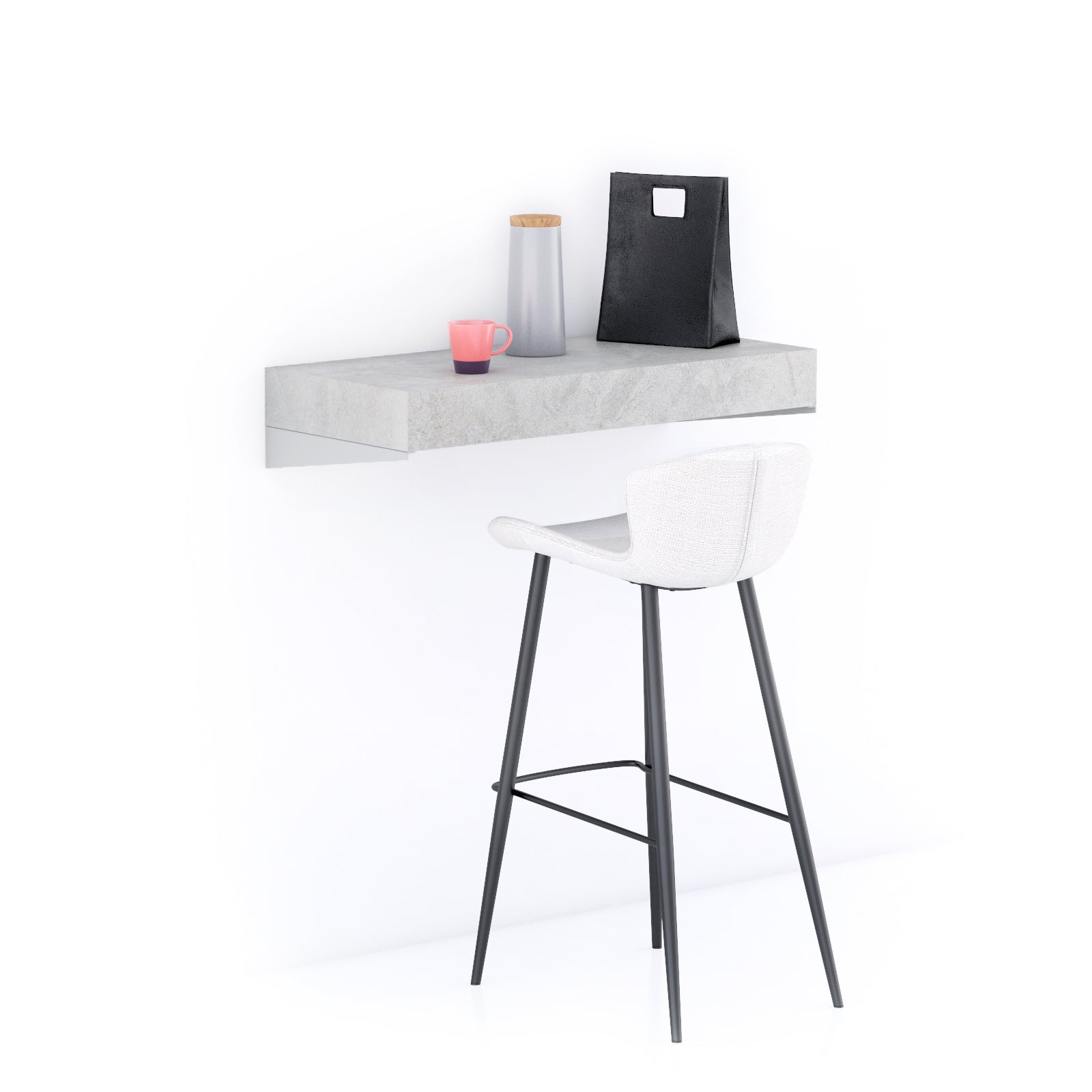 Mensolone Da Bar Evolution 90x40, Grigio Cemento - Immagine principale