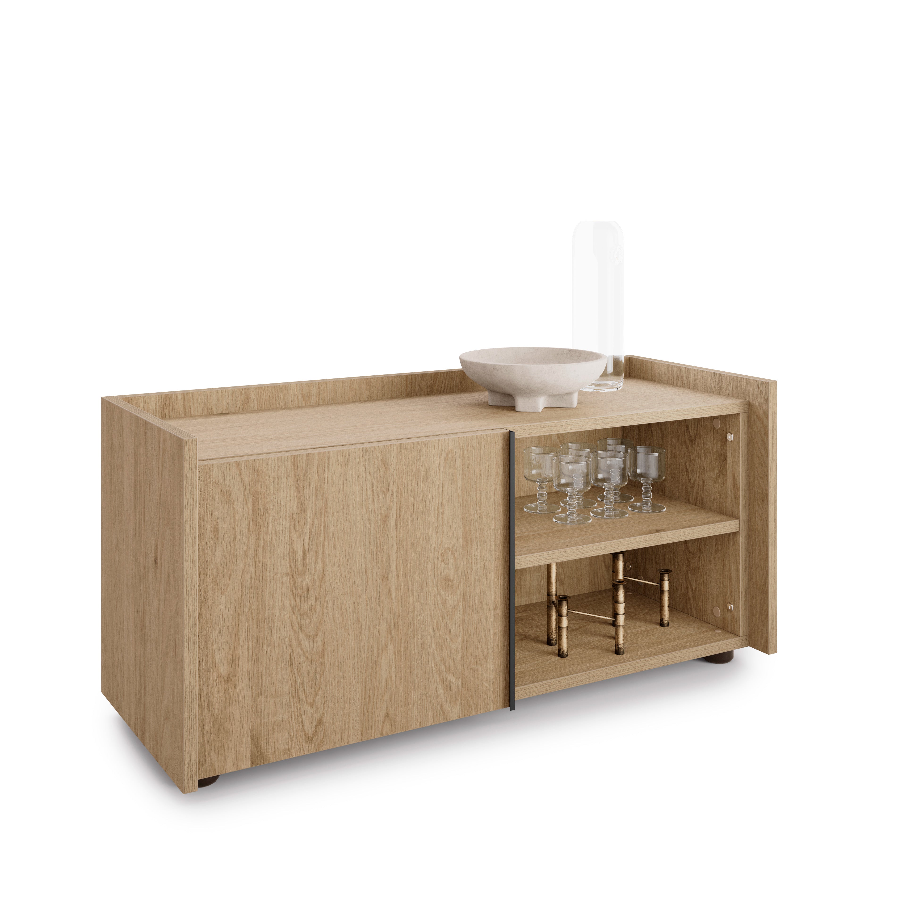 Mueble Bajo Romina (93,6x36x44 cm), con 1 Puerta, Madera Natural - Detail image 2