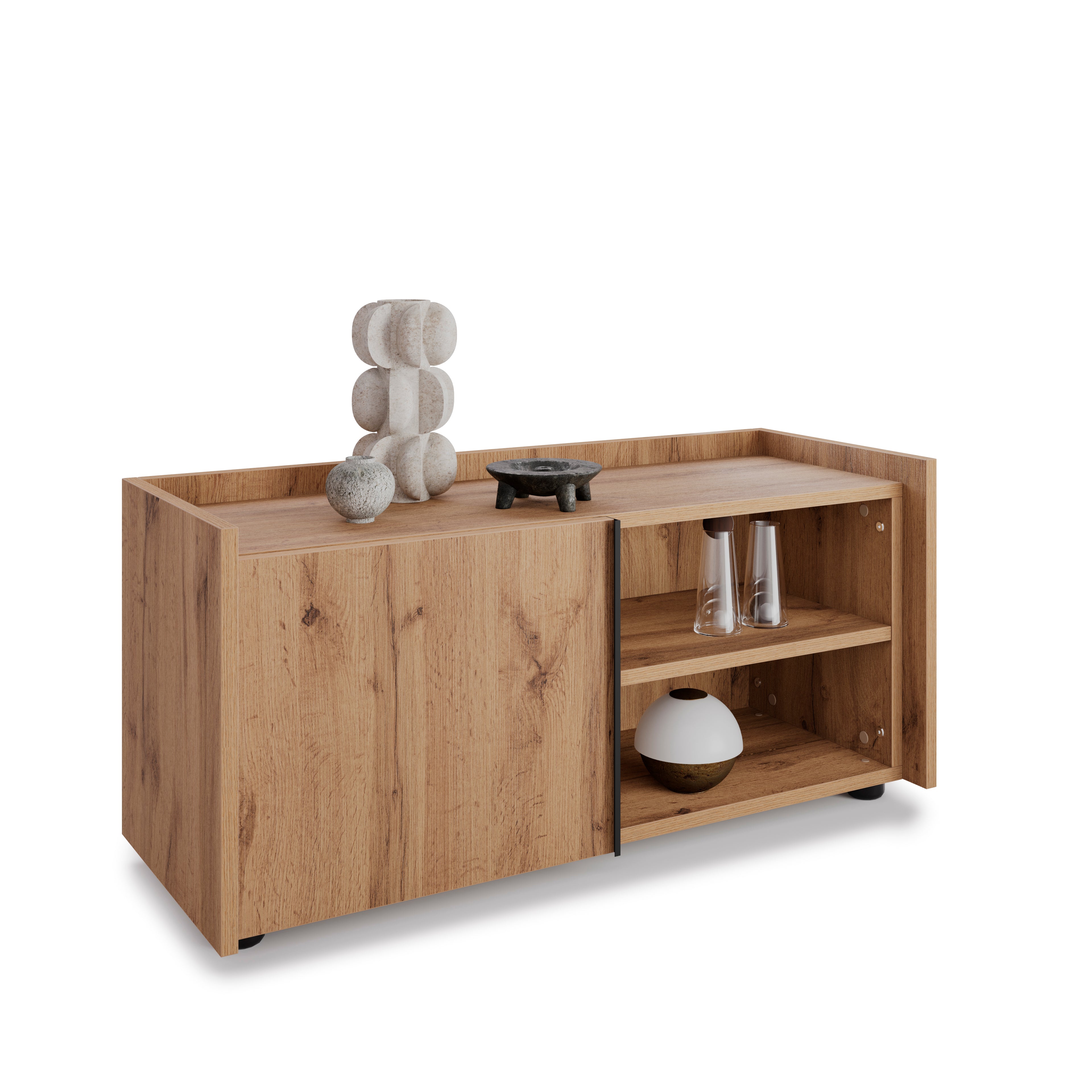 Mueble Bajo Romina (93,6x36x44 cm), con 1 Puerta, Madera Rústica - Detail image 2