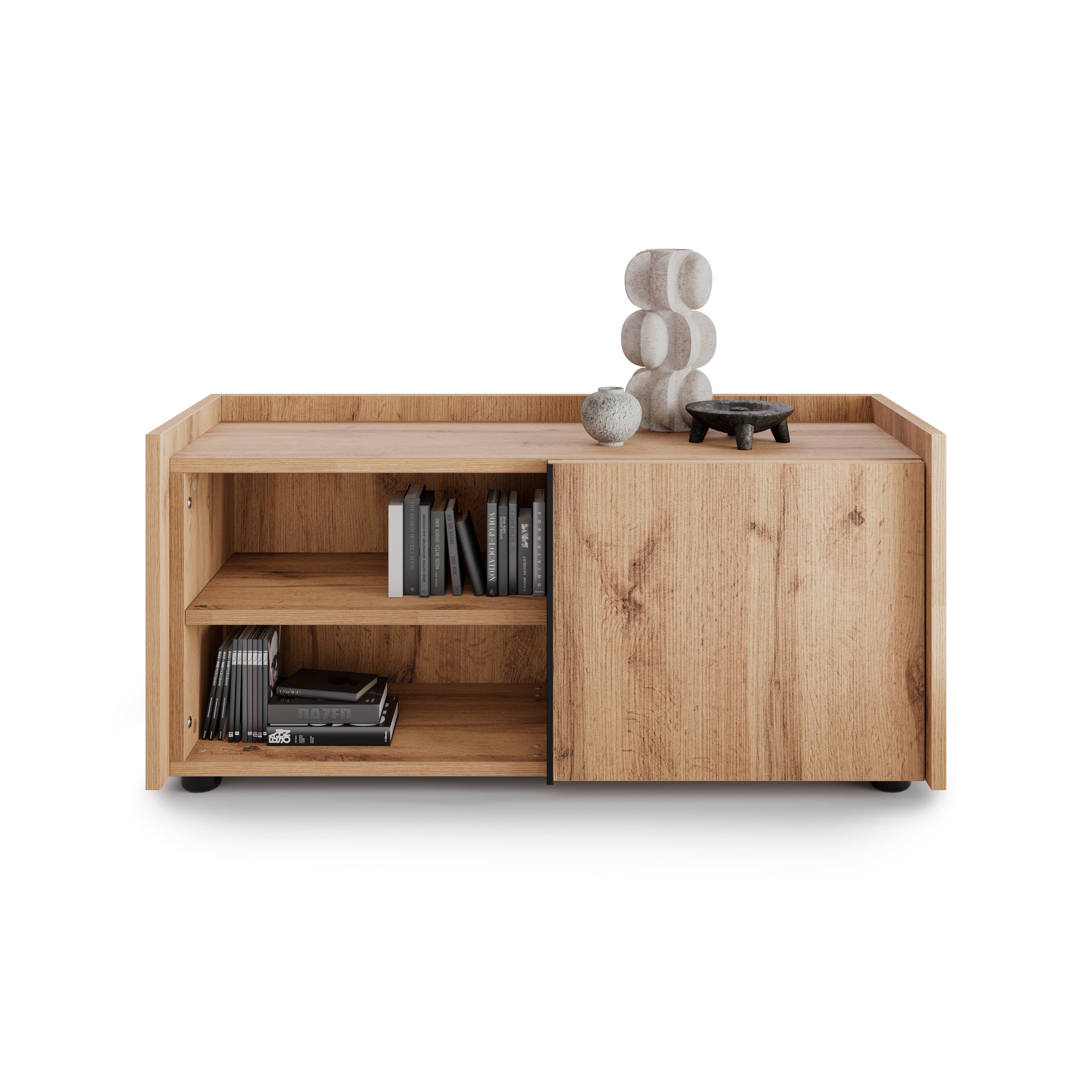 Mobile Basso Romina (93,6x36x44 cm), 1 Anta, Rovere Rustico
