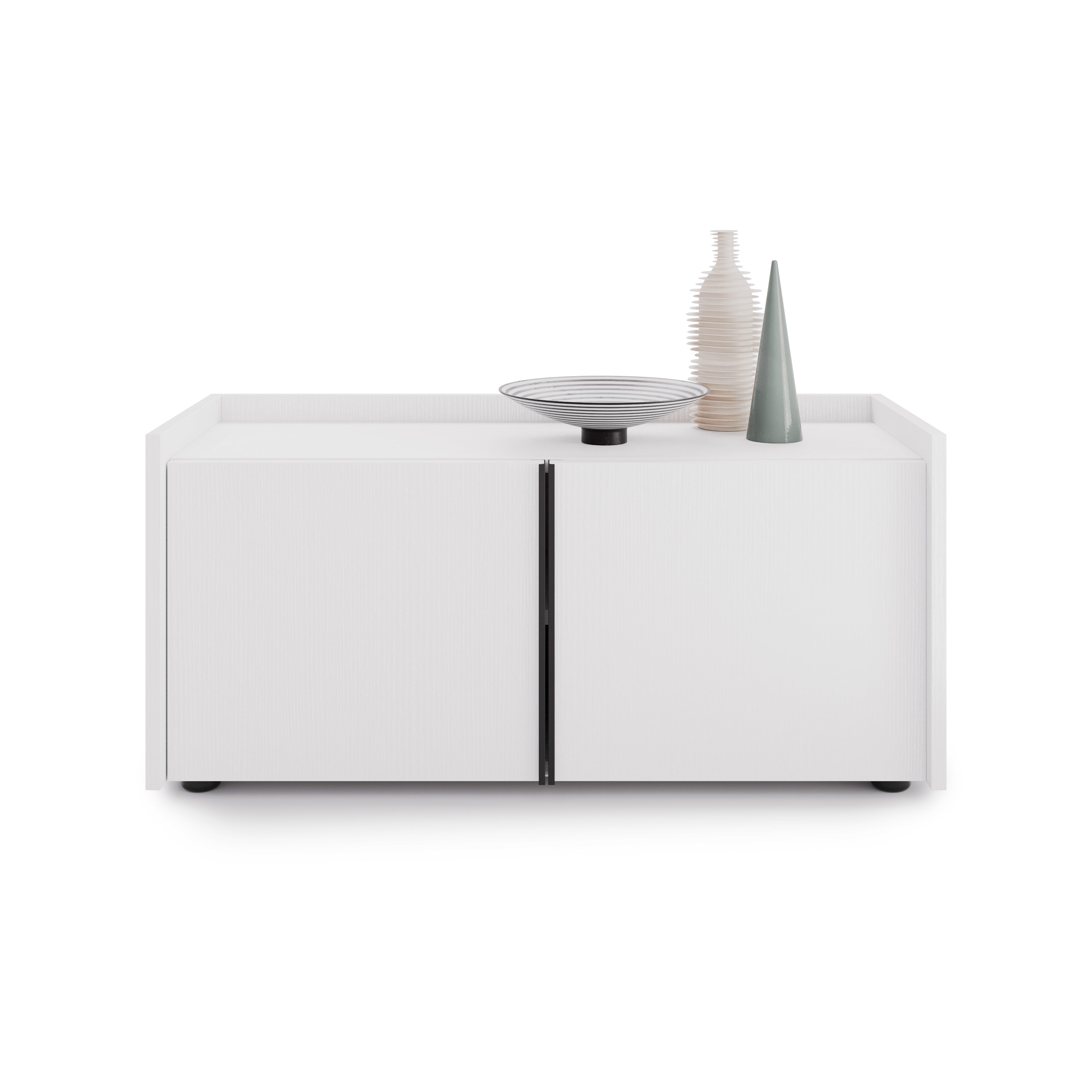 Romina Lage Kast (93.6x36x44 cm), 2 Deuren, Wit Essen