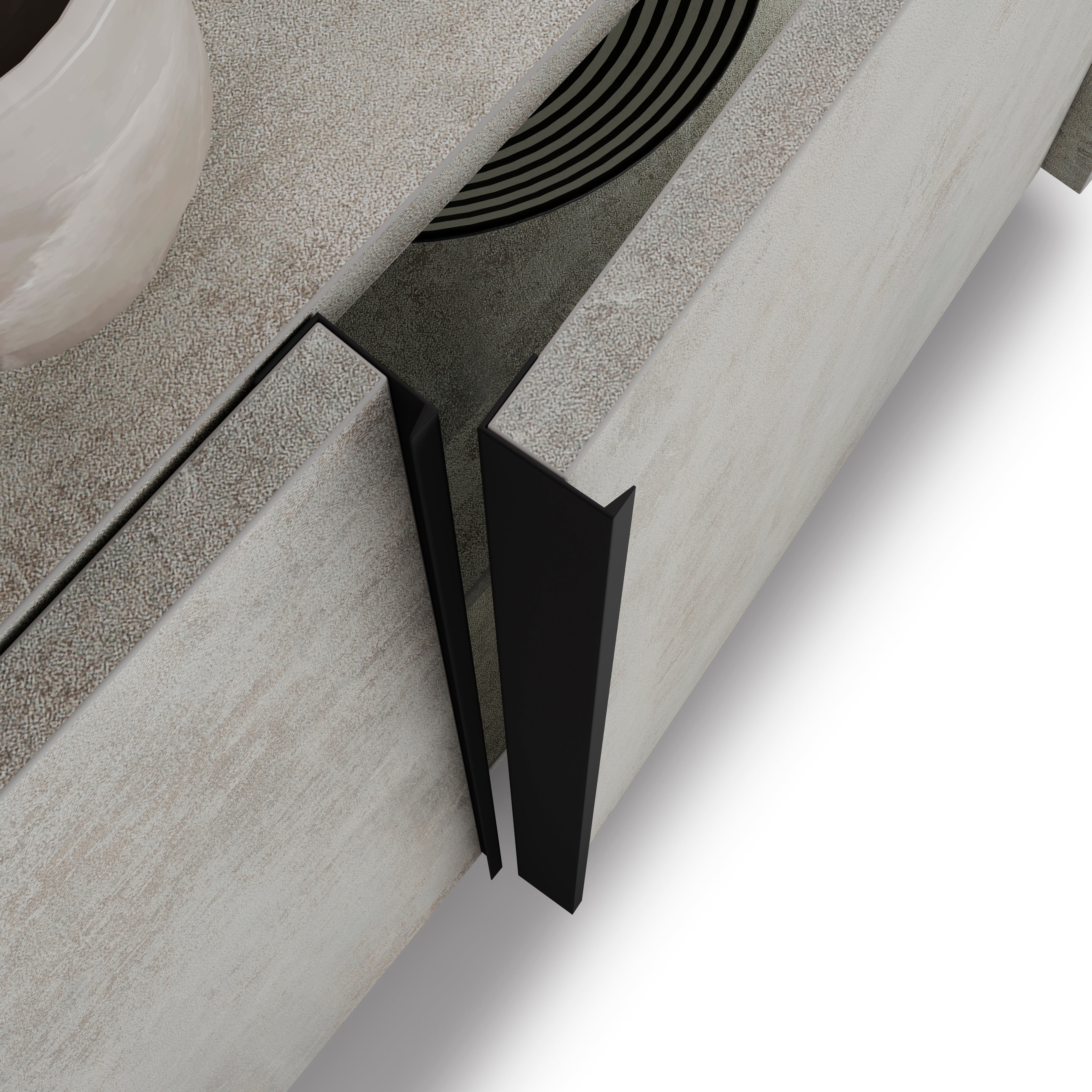 Móvel Baixo Romina (183,6x36x70 cm), 4 Portas, Cimento Cinza - Detail image 3