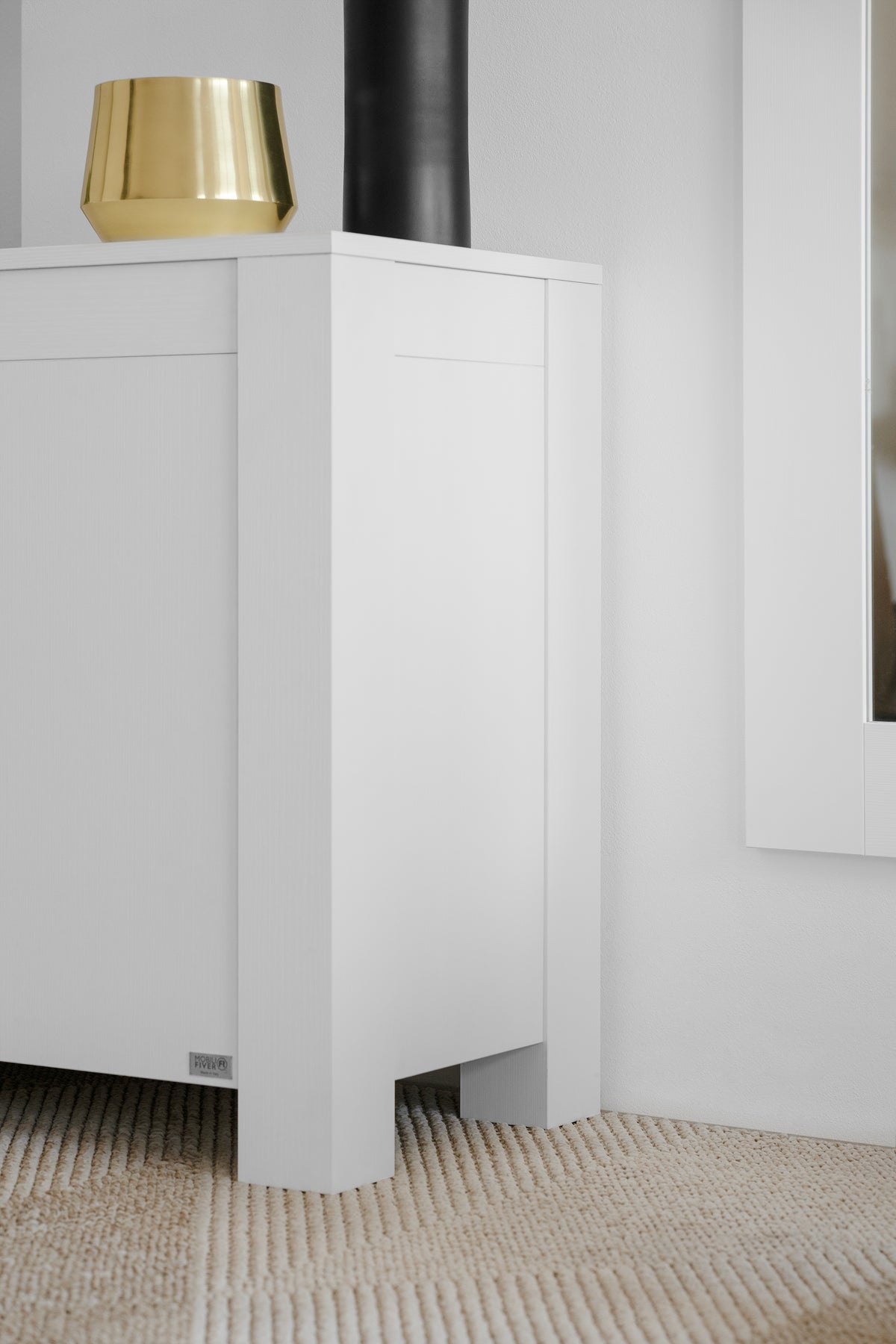 Buffet bas 3 portes Rachele, (180x45x80 cm), Frêne Blanc - Image de détail 11