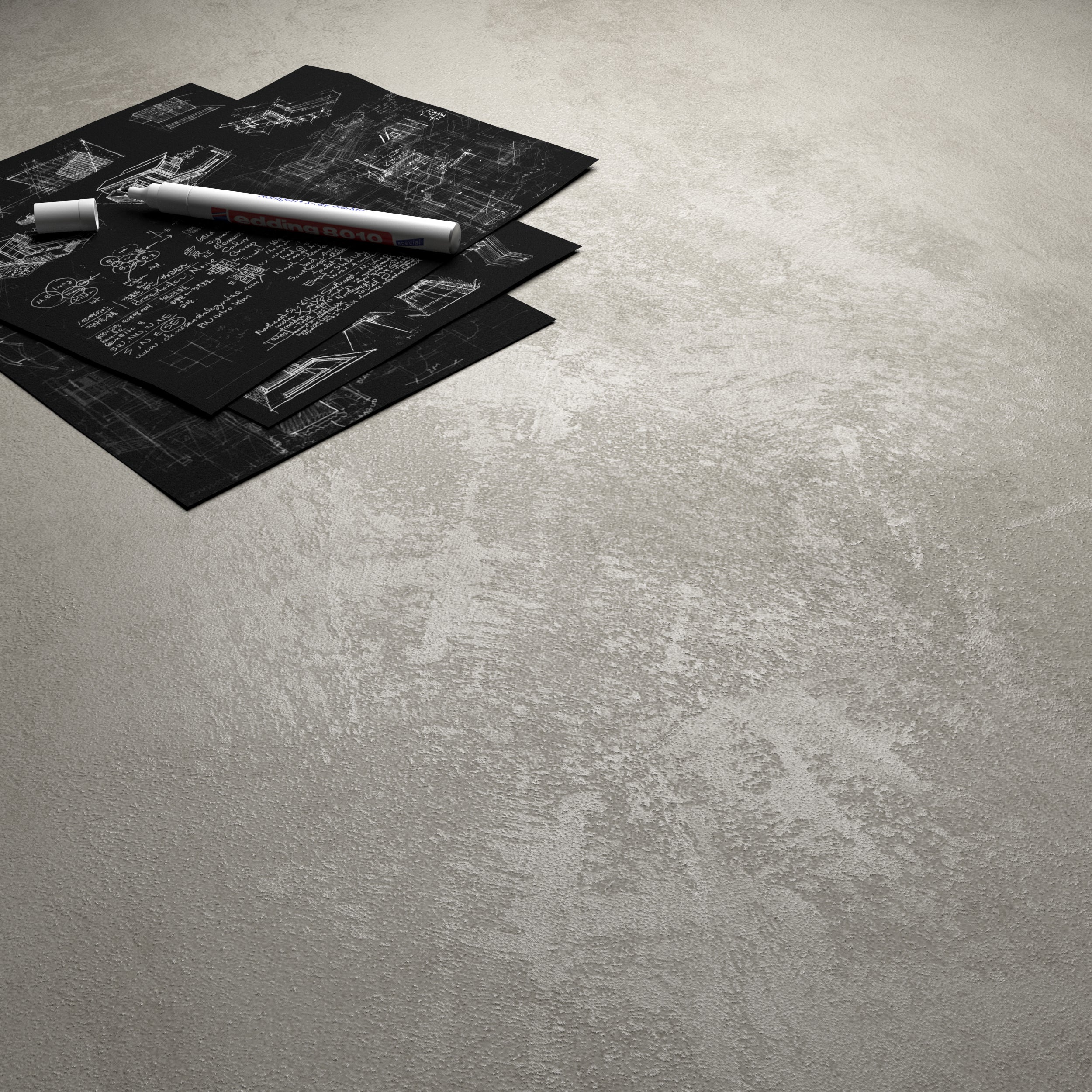 Stół Konsola Rozkładany First, 45(305)x90 cm, Szary Beton - Zdjęcie wykończenia 1
