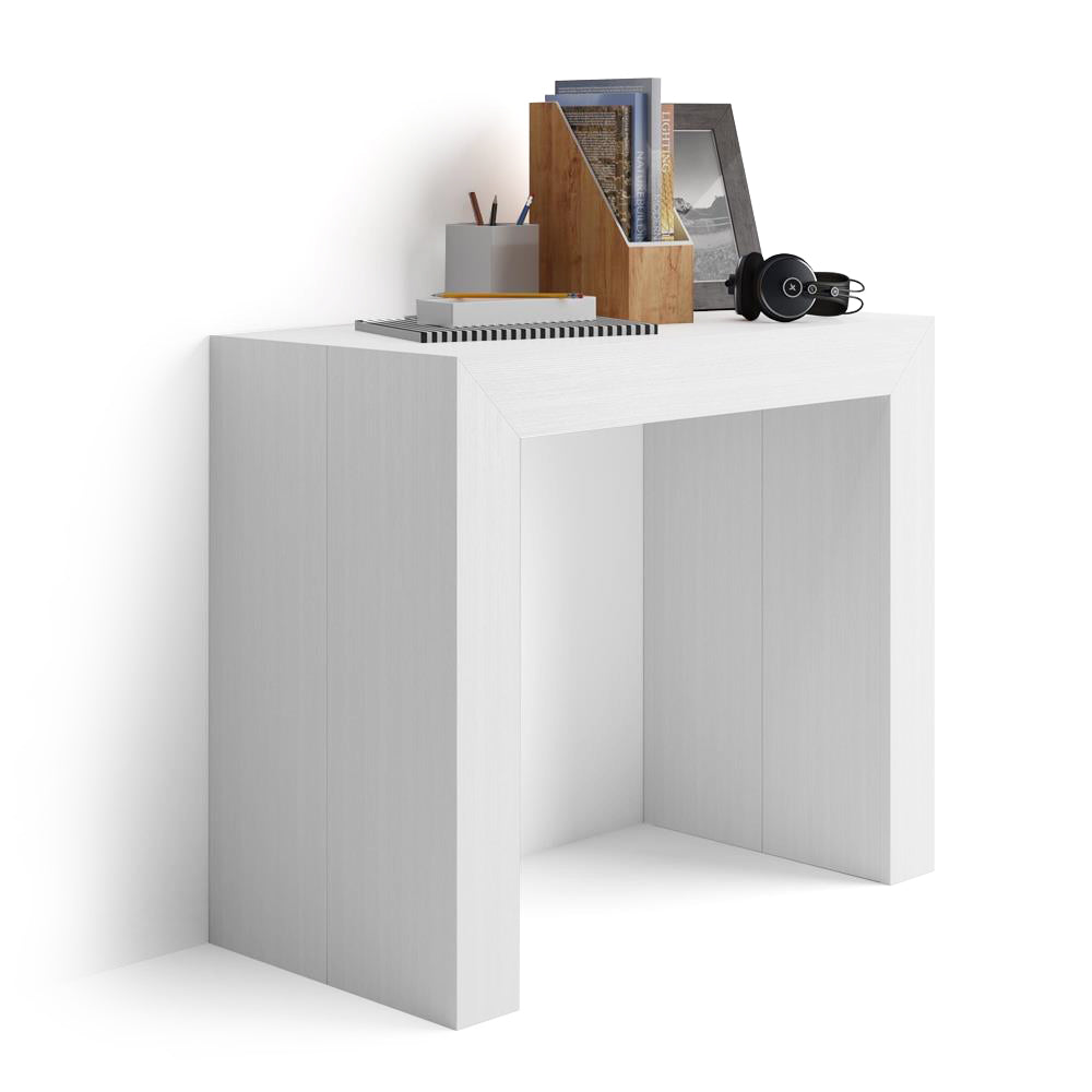 Angelica Extendable Console Table, 45(305)x90 cm, Ashwood White - Detail image 1