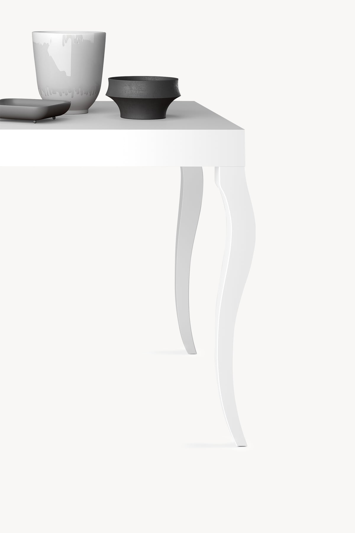 Classico, Extendable Console Table, 45(310)x80 cm, Matte White - Detail image 2