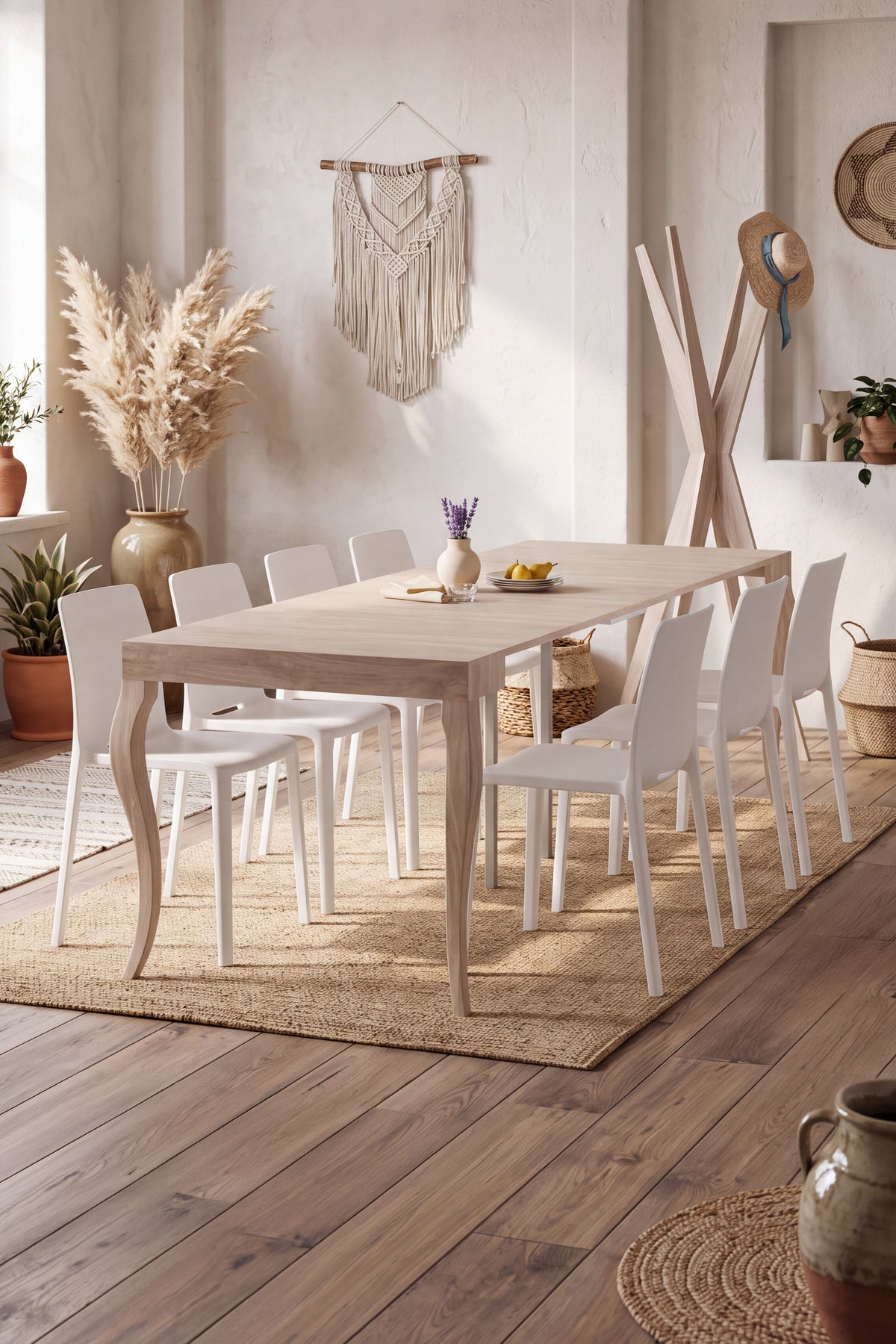 Classico, Extendable Console Table, 45(310)x80 cm, Pearl Elm - Set image 1