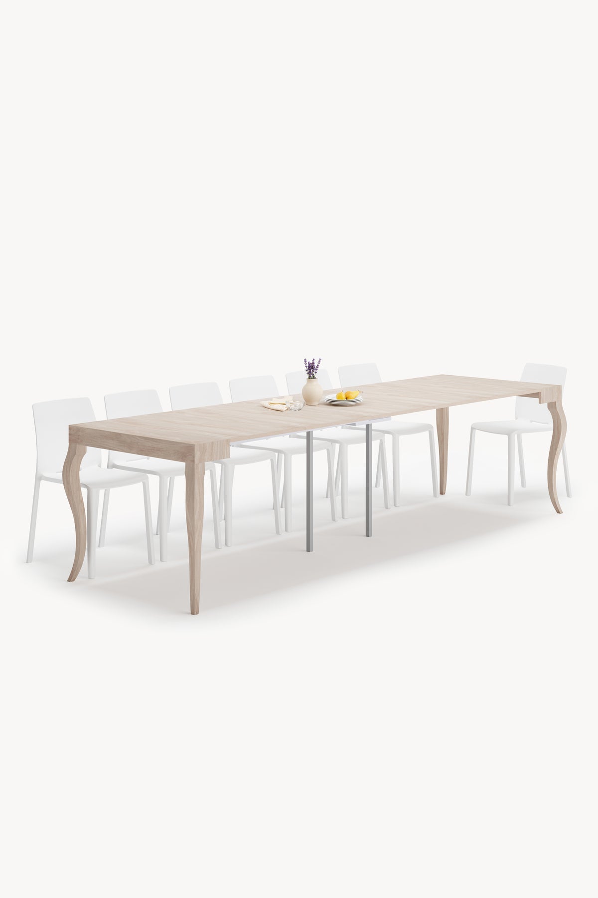 Classico, Extendable Console Table, 45(310)x80 cm, Pearl Elm