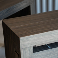 Table Console Extensible avec rallonges intégrées Evolution, 45(305)x80 cm, Bois Rustique