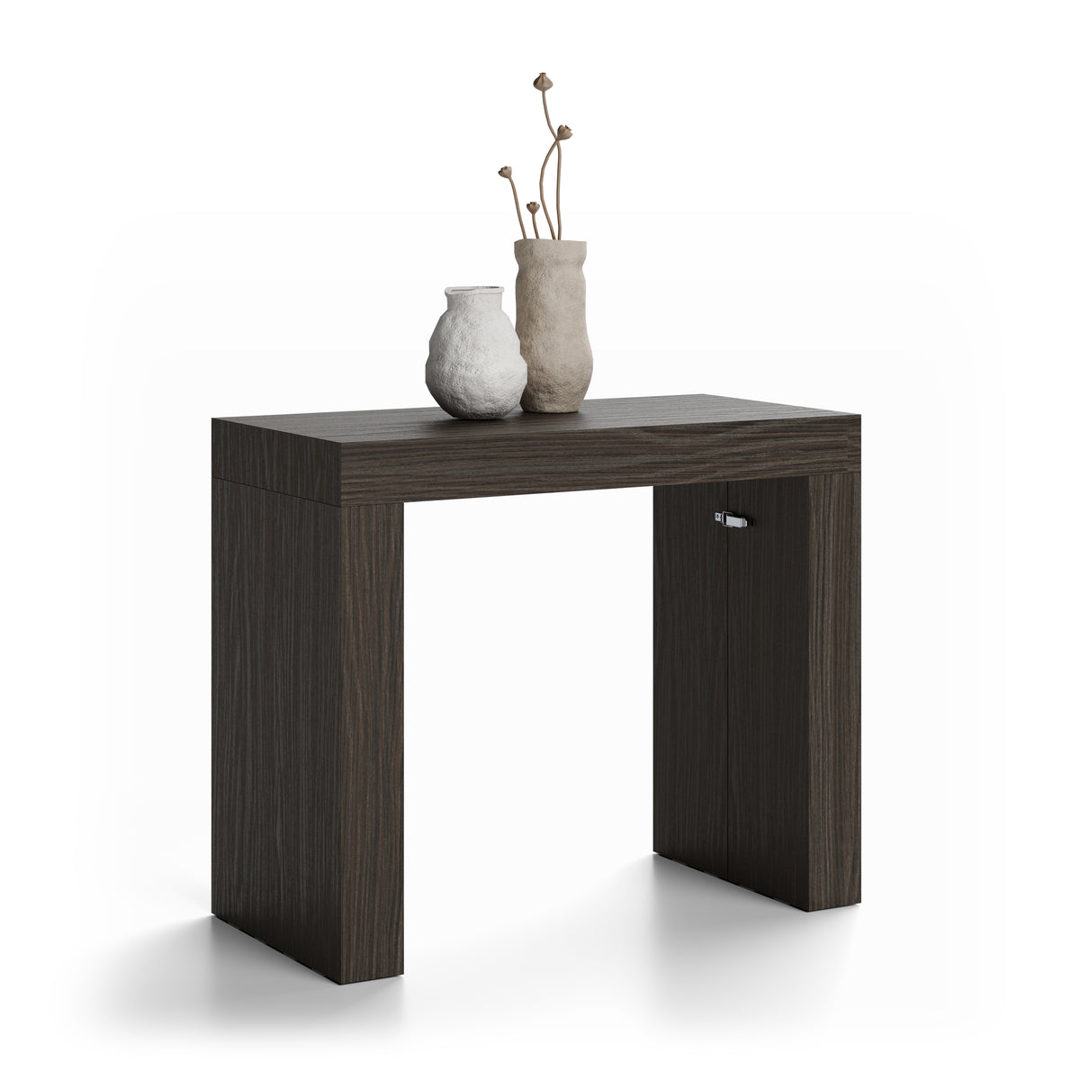 Evolution, Utdragbart konsolbord 45(305)x80 cm, Mörk valnöt