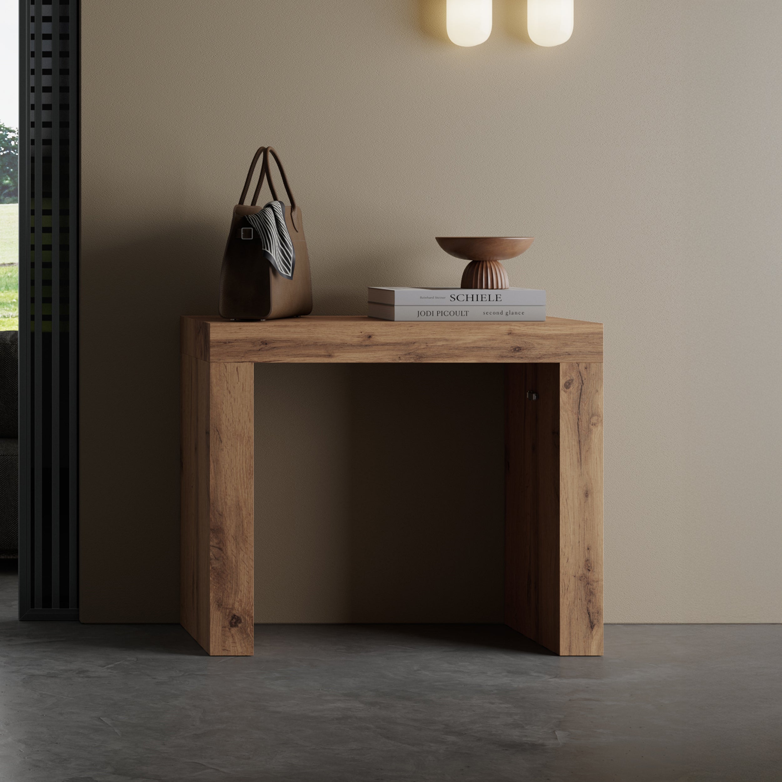 Table Console Extensible Evolution, 45(305)x90 cm, Bois Rustique - Set image 4