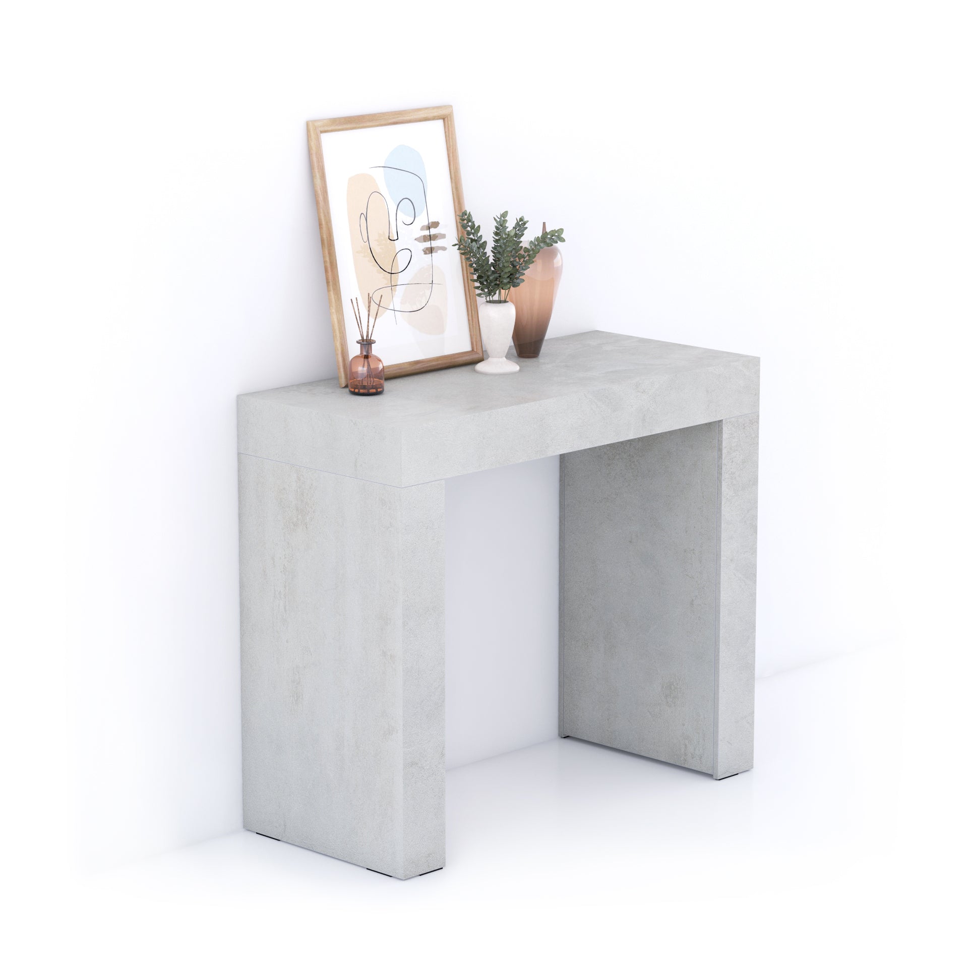 Console d'Entrée Evolution 90x40, Gris Béton - Main image