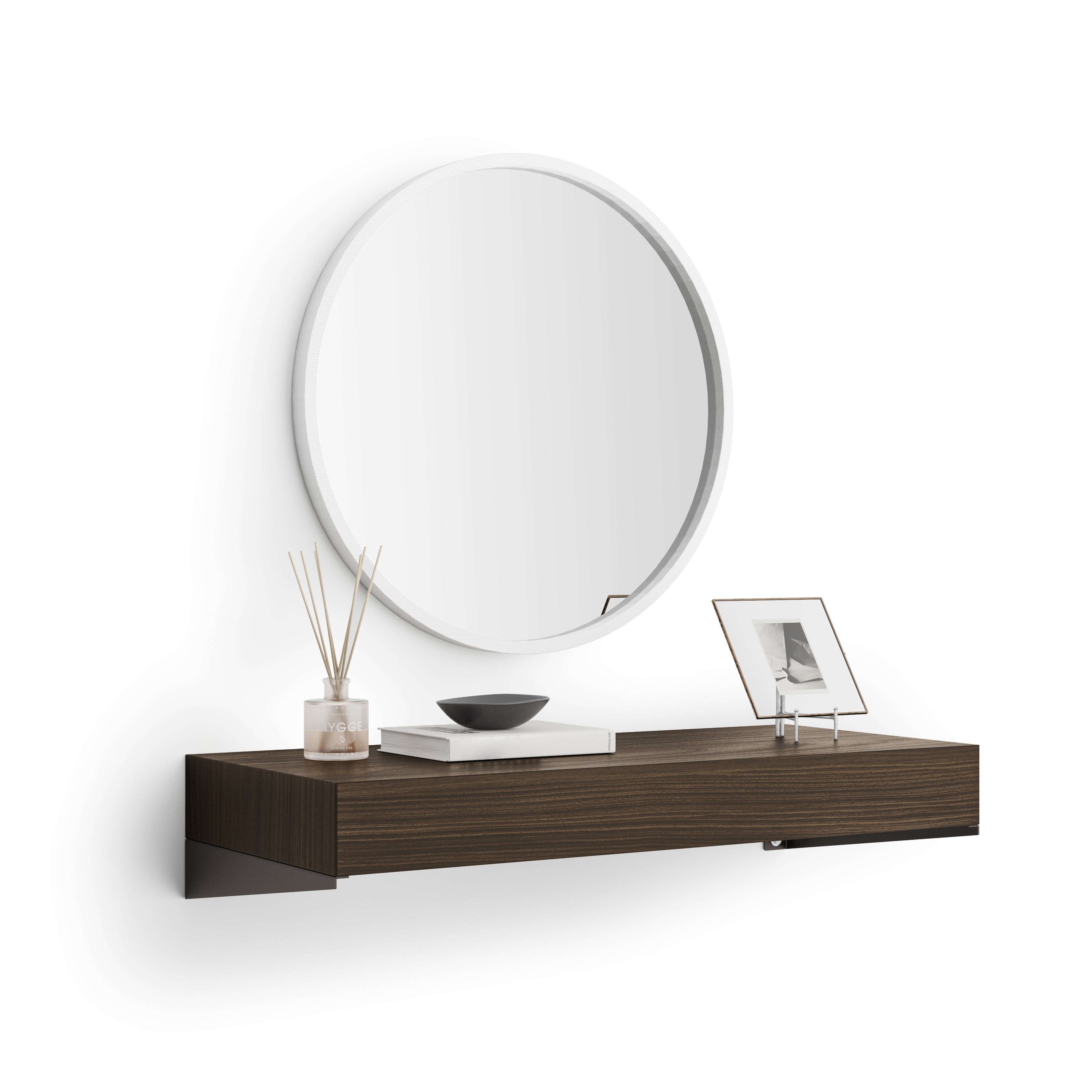 Console Murale Evolution 90x40, Noyer américain