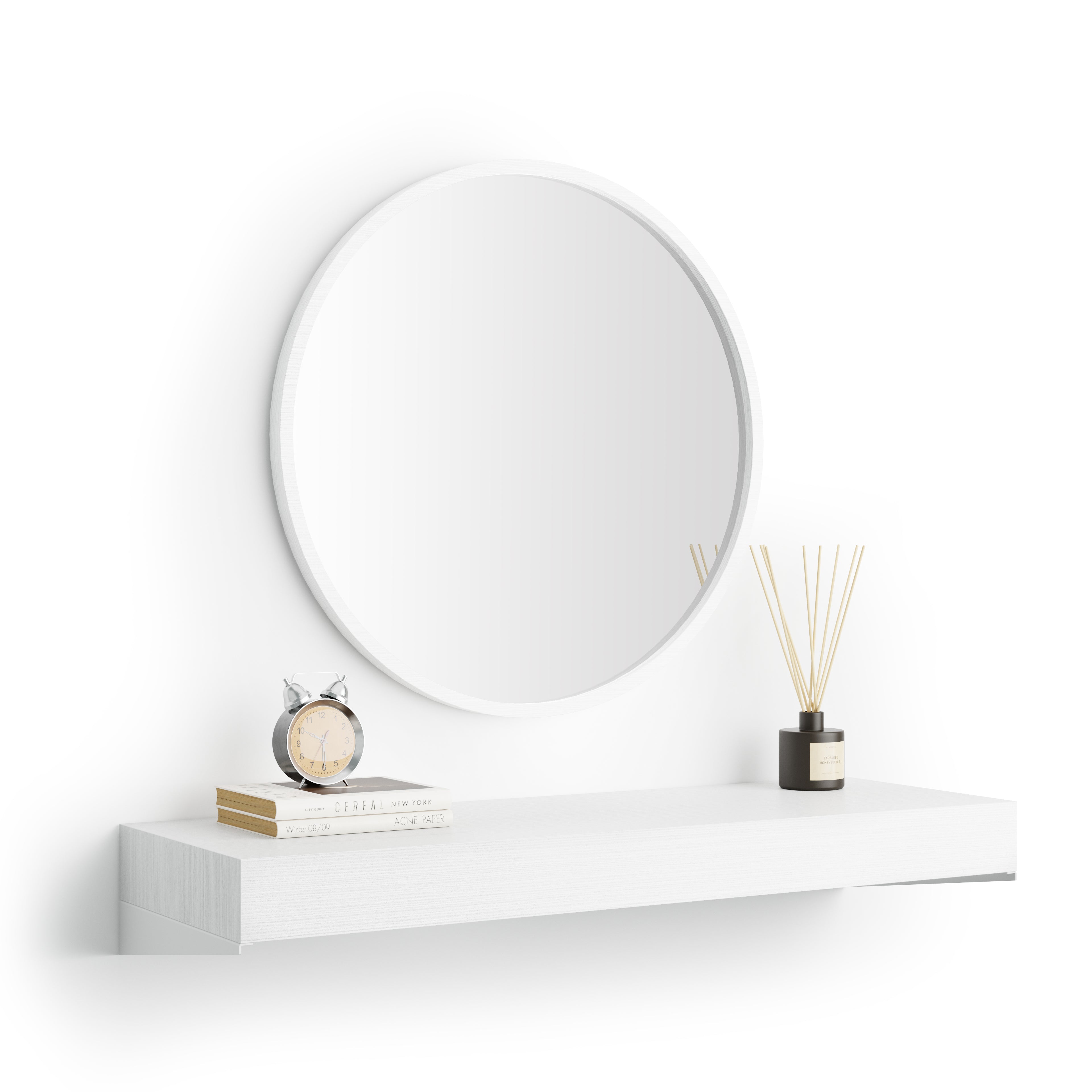 Consolle Sospesa Evolution 120x40, Bianco Frassino