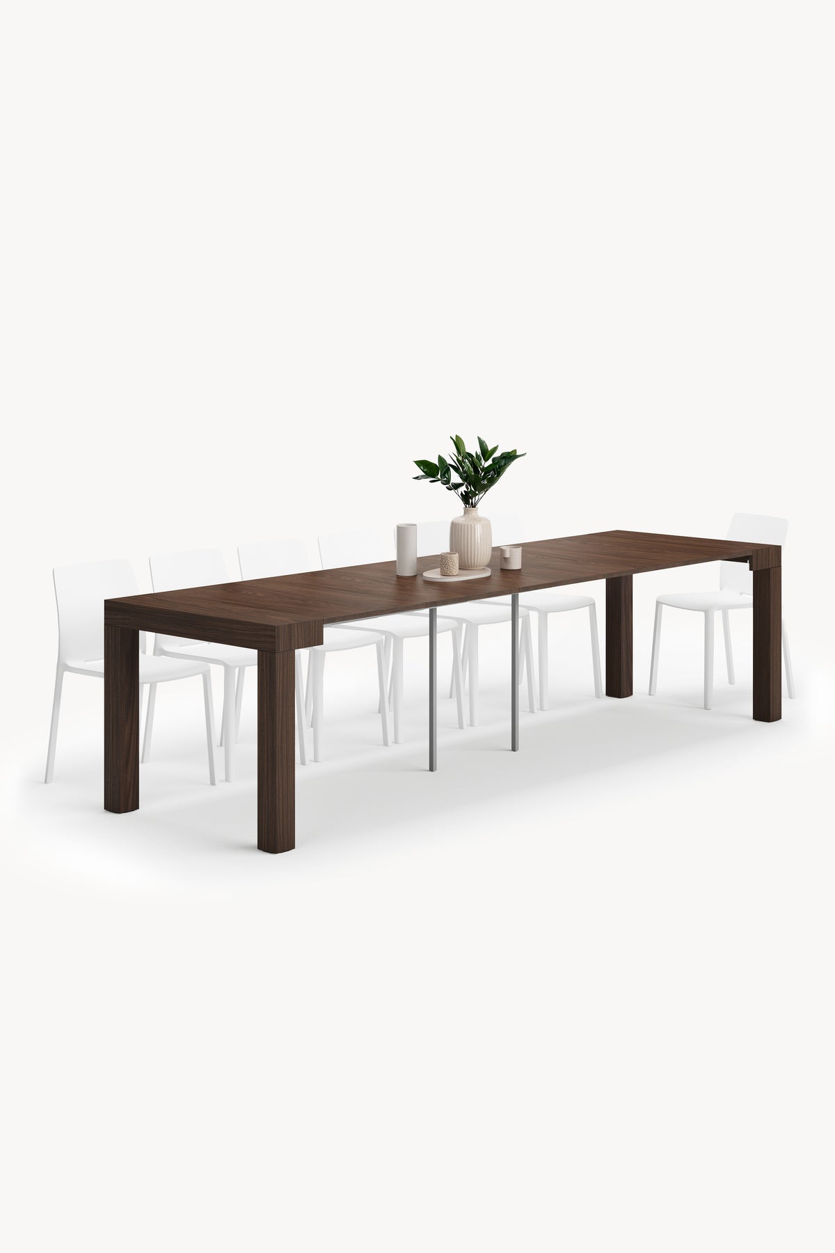 First, Extendable Console Table, 45(310)x80 cm, Canaletto Walnut