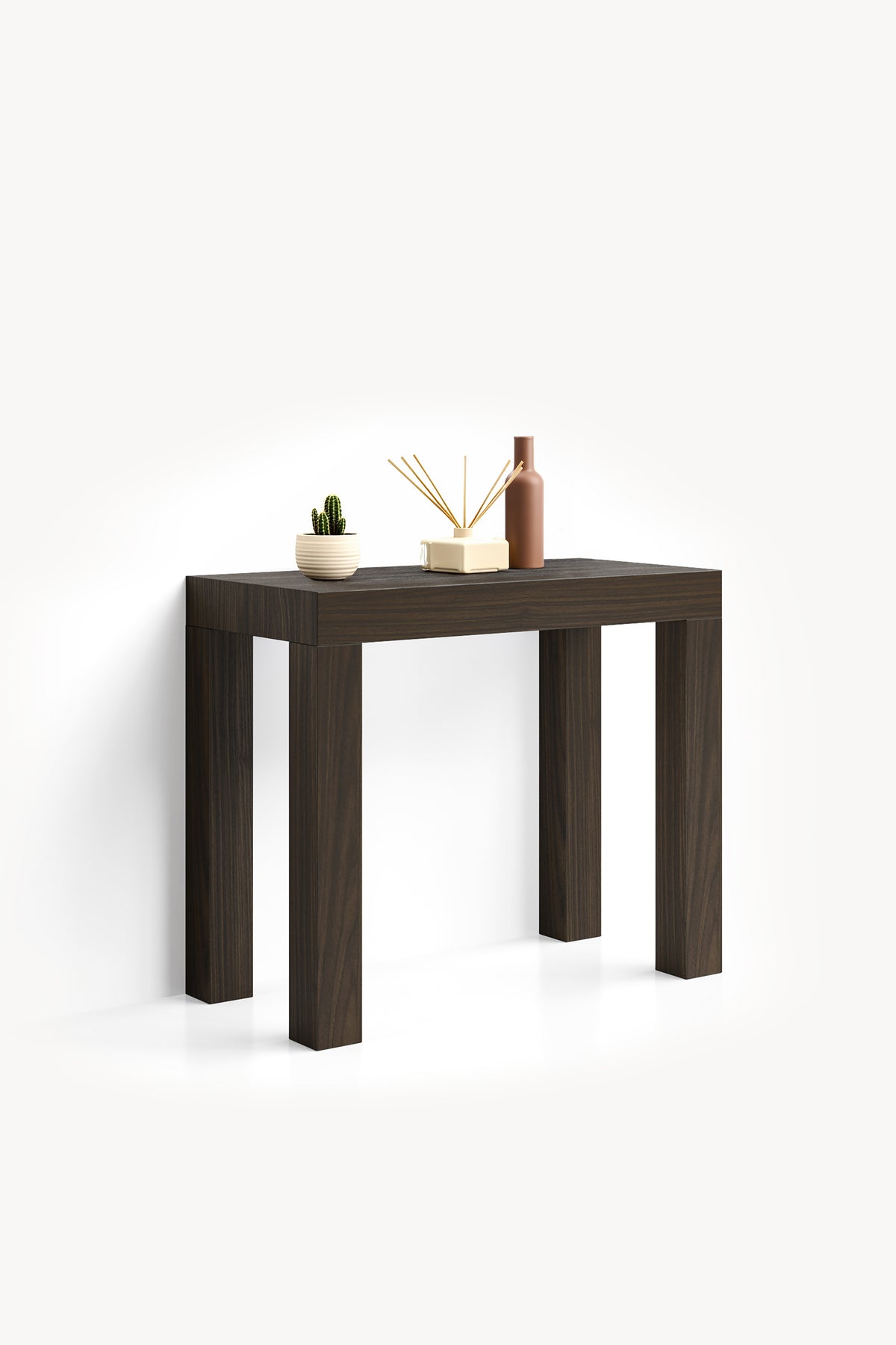 First, Extendable Console Table, 45(310)x80 cm, Dark Walnut - Detail image 1