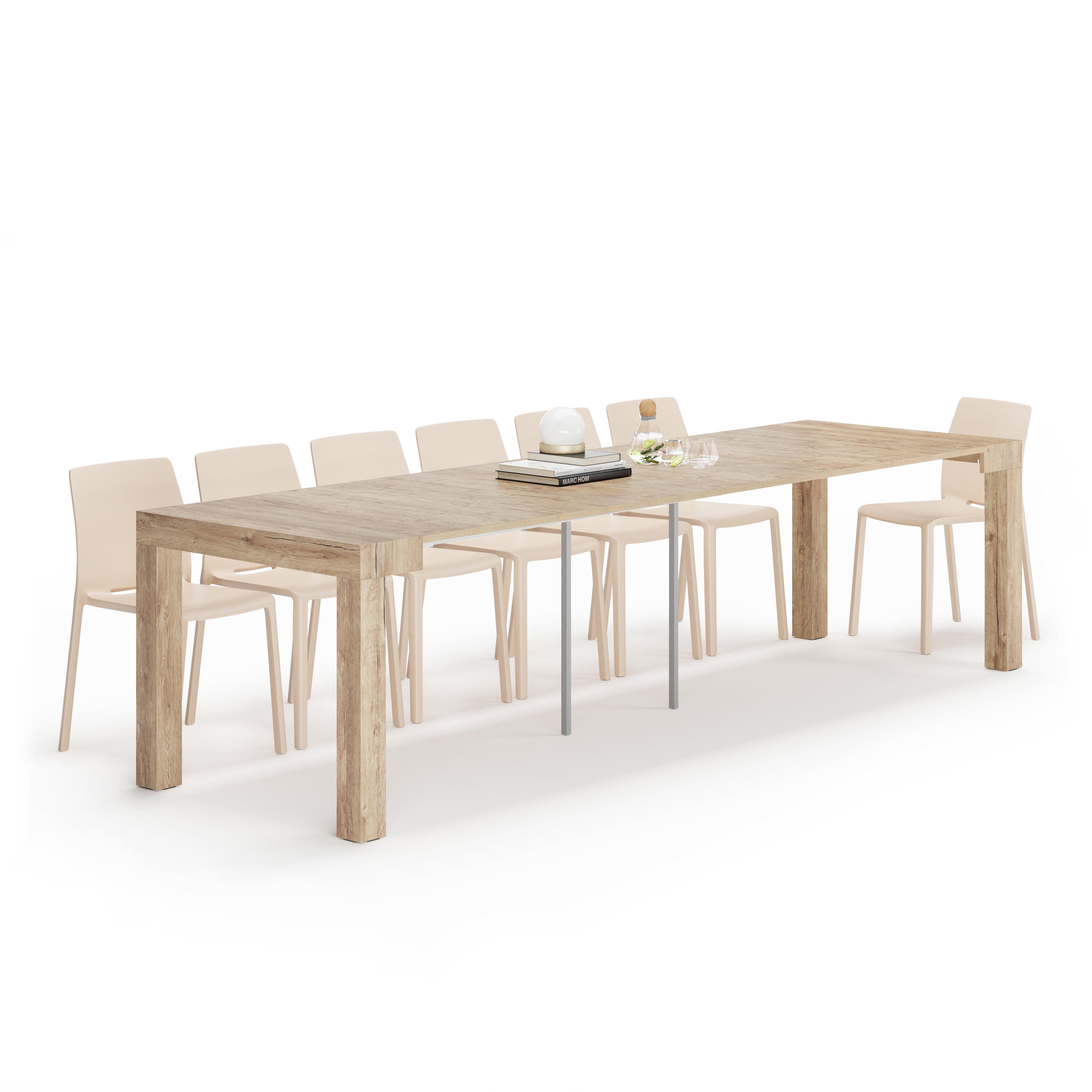 Tavolo Consolle Allungabile First, 45(305)x90 cm, Quercia