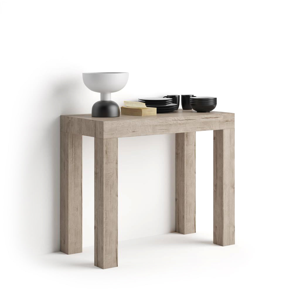 Tavolo Consolle Allungabile First, 45(305)x90 cm, Quercia
