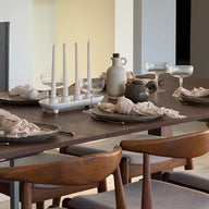 First, ausziehbarer Konsolentisch, 45(305)x90 cm, Nussbaum Canaletto