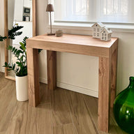 First, Extendable Console Table, 45(305)x90 cm, Rustic Oak
