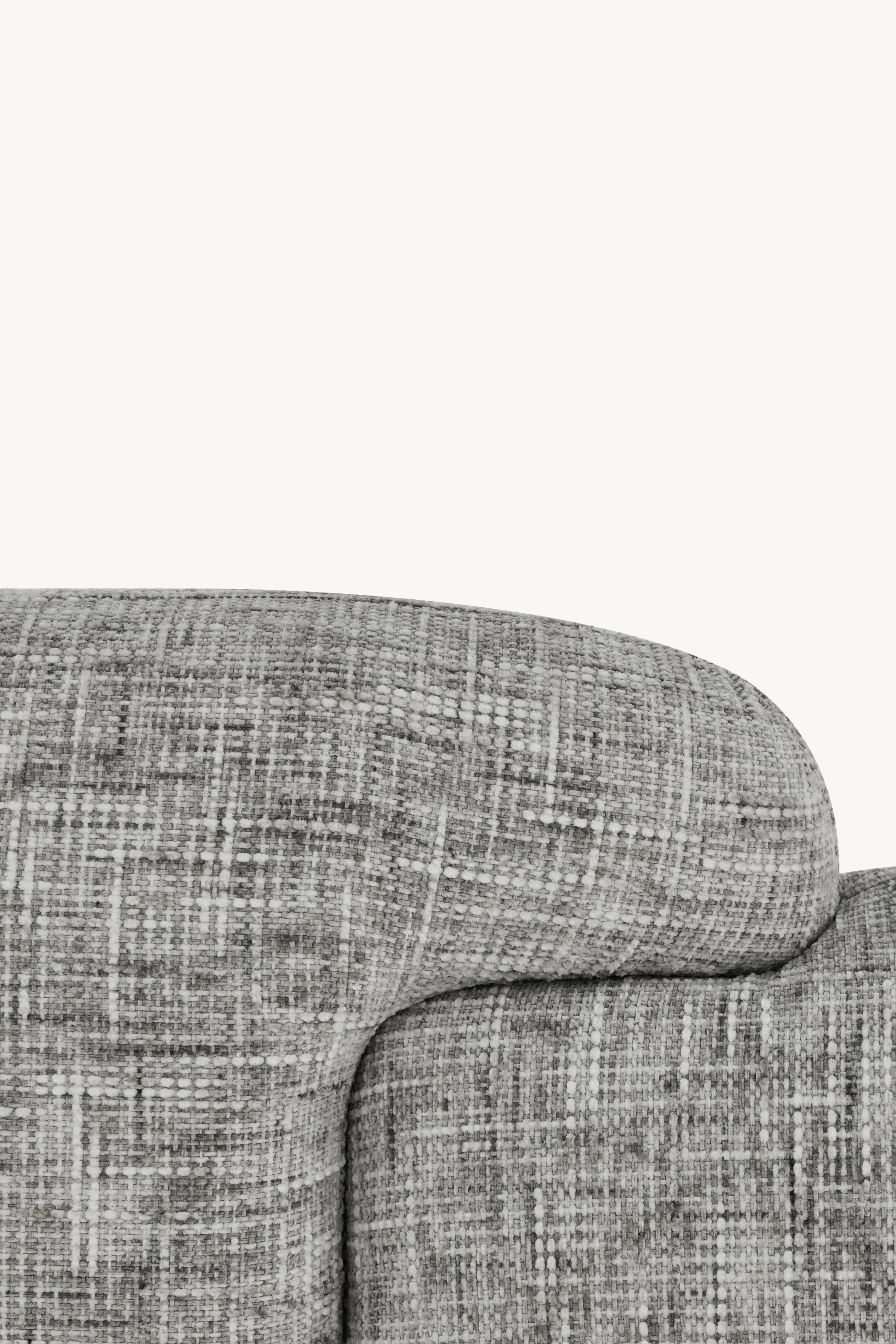 Canapé 2 places en tissu Olivia 173x85 cm, Gris Mélange - Image de détail 5