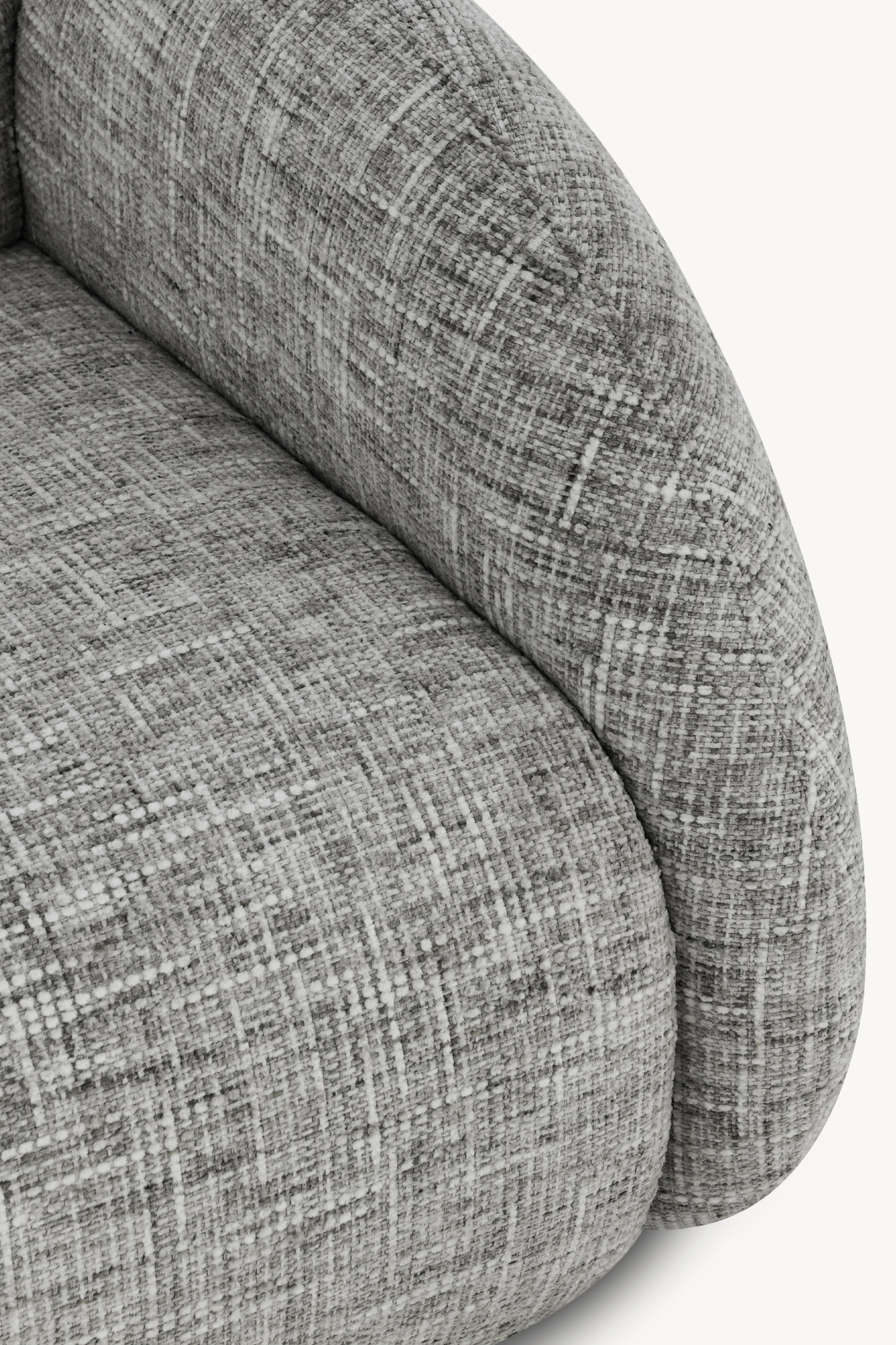 Canapé 2 places en tissu Olivia 173x85 cm, Gris Mélange - Image de détail 8
